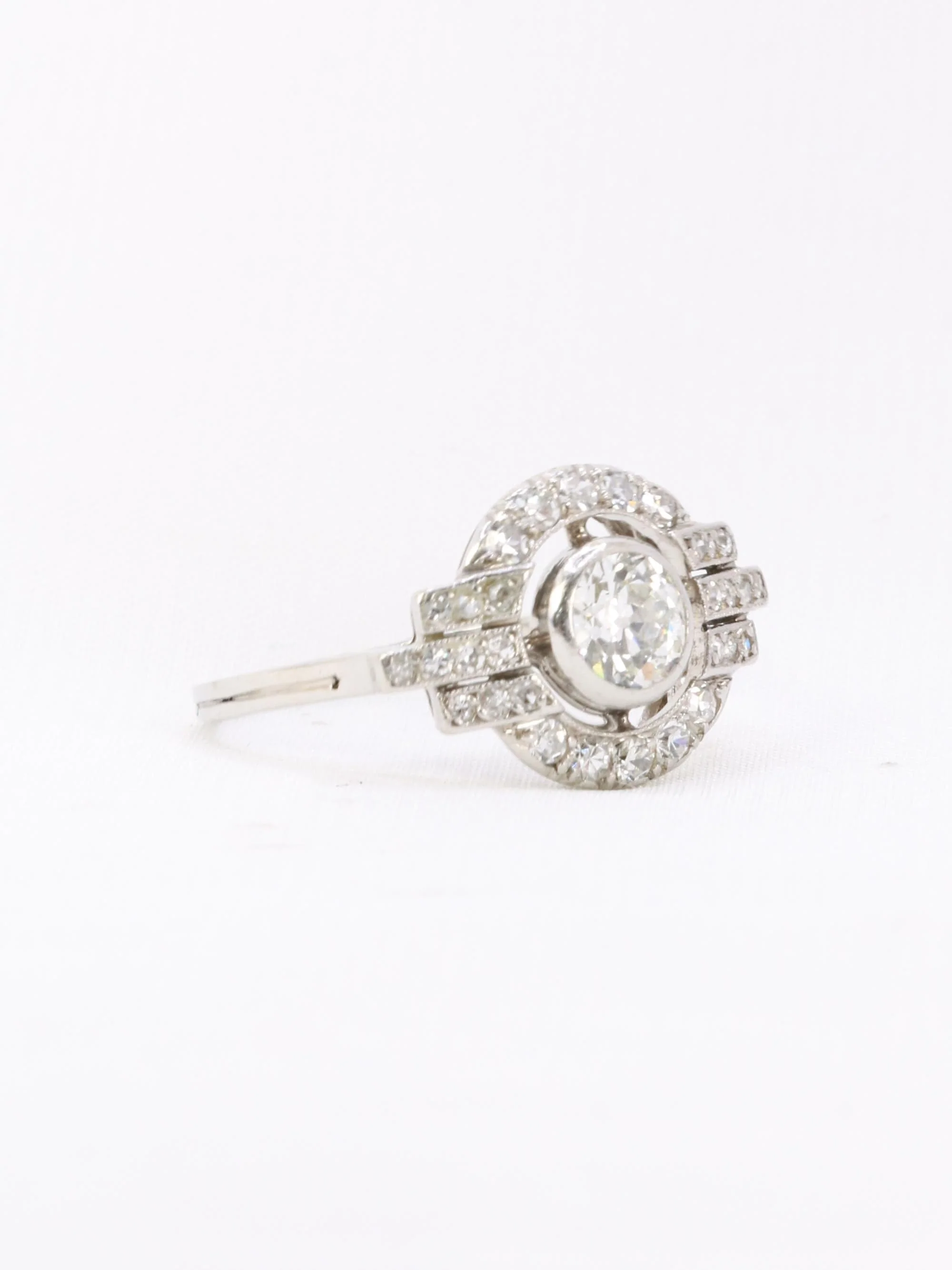 Art Deco diamond ring platinum - Image 7
