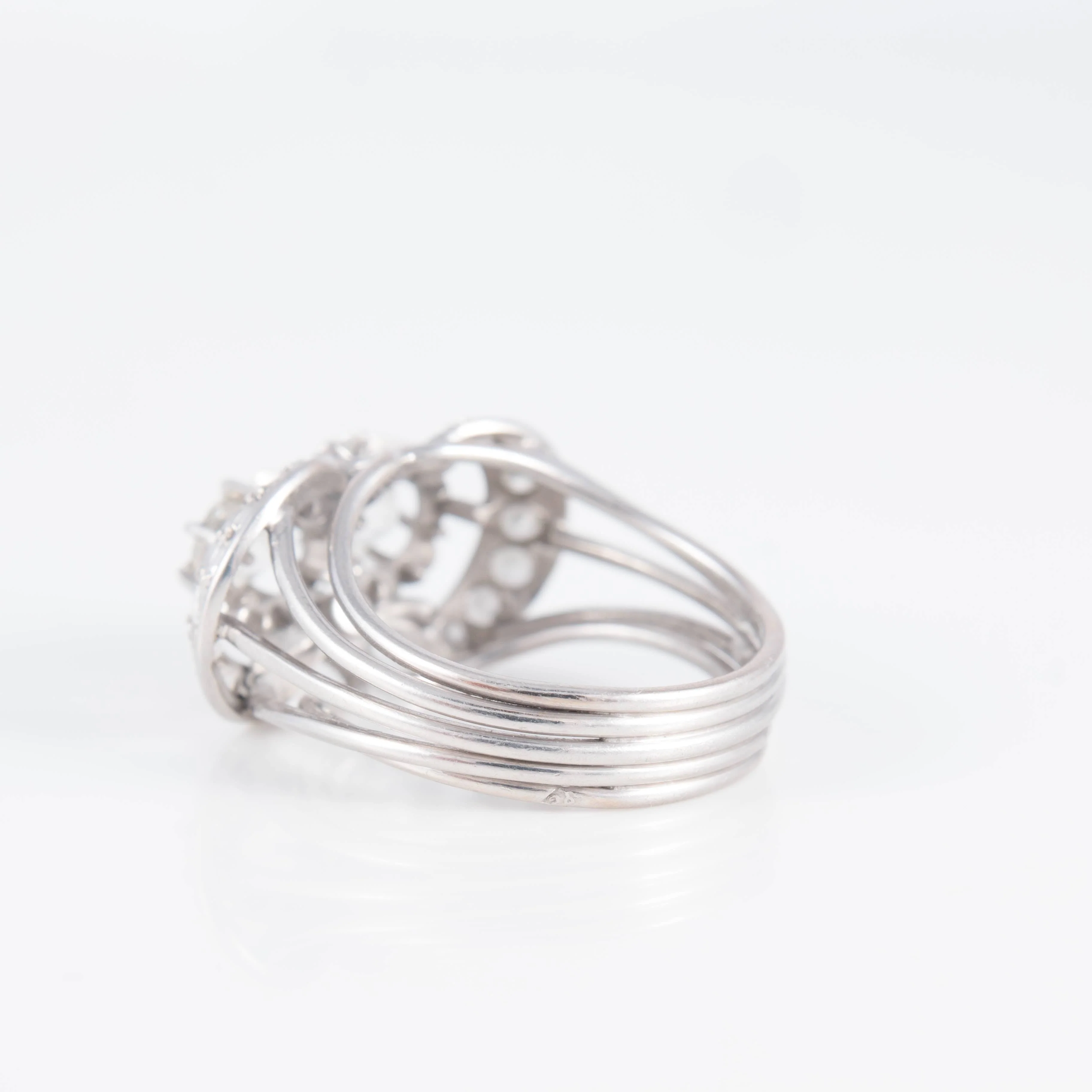 Ring Art Deco platinum Diamonds - Image 6