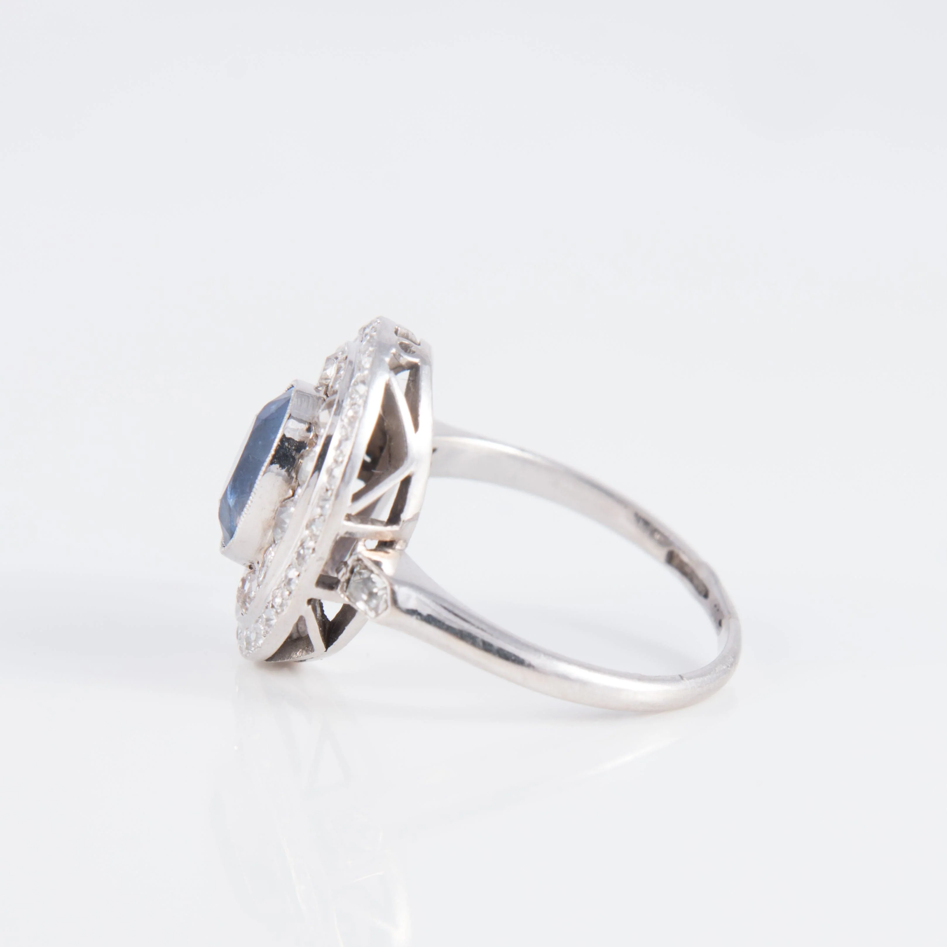 Ring Art Deco Sapphire Diamonds - Image 5