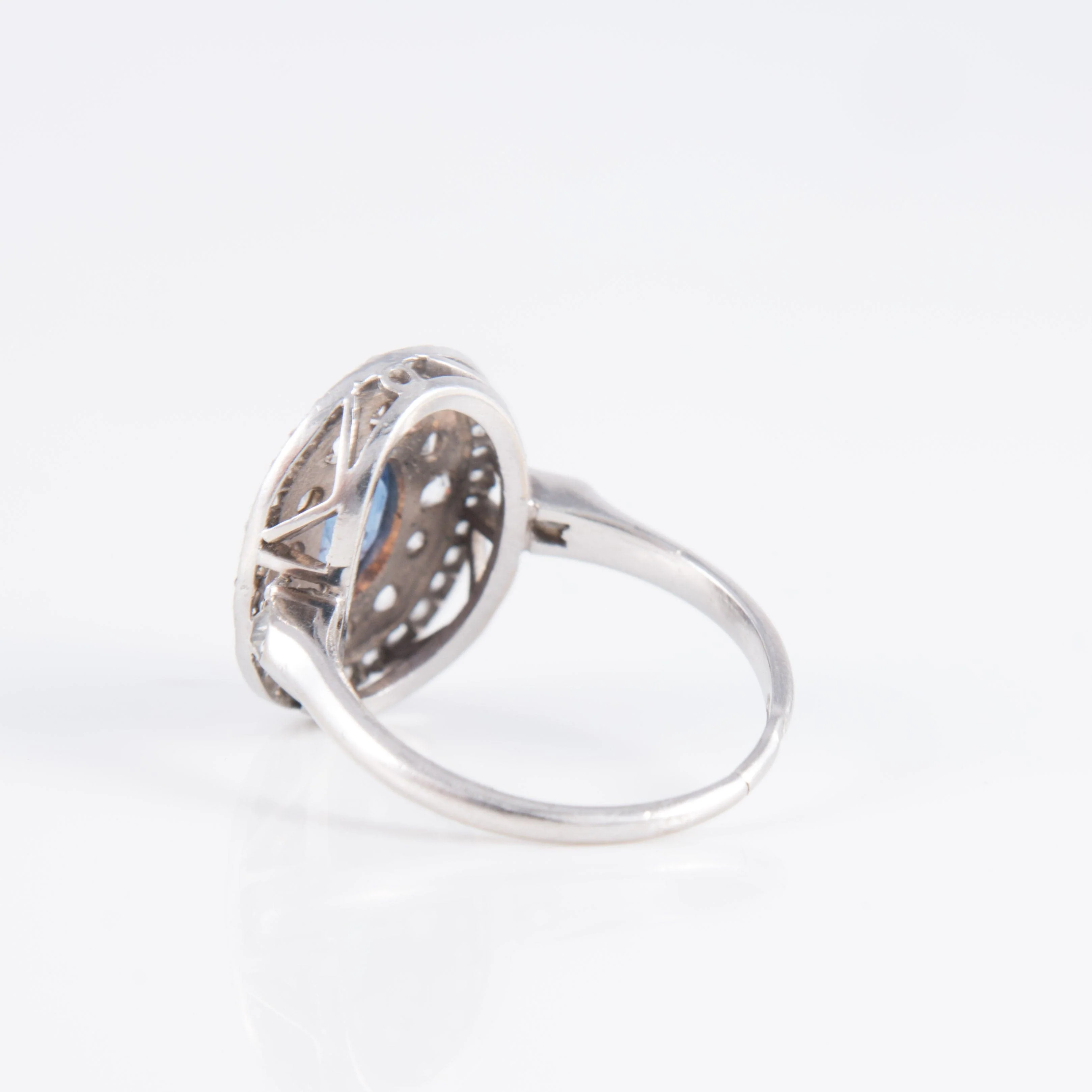 Ring Art Deco Sapphire Diamonds - Image 6