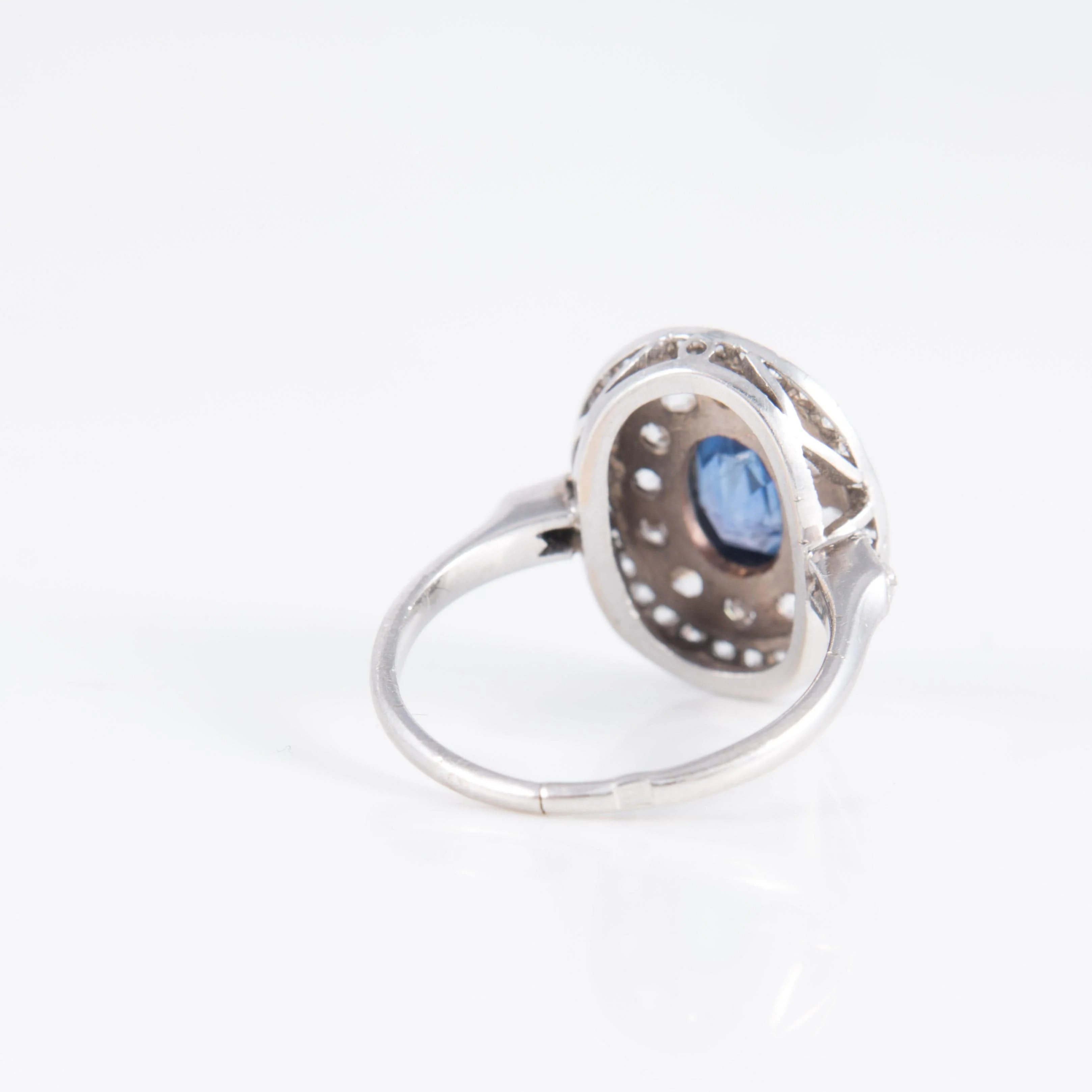 Ring Art Deco Sapphire Diamonds - Image 8