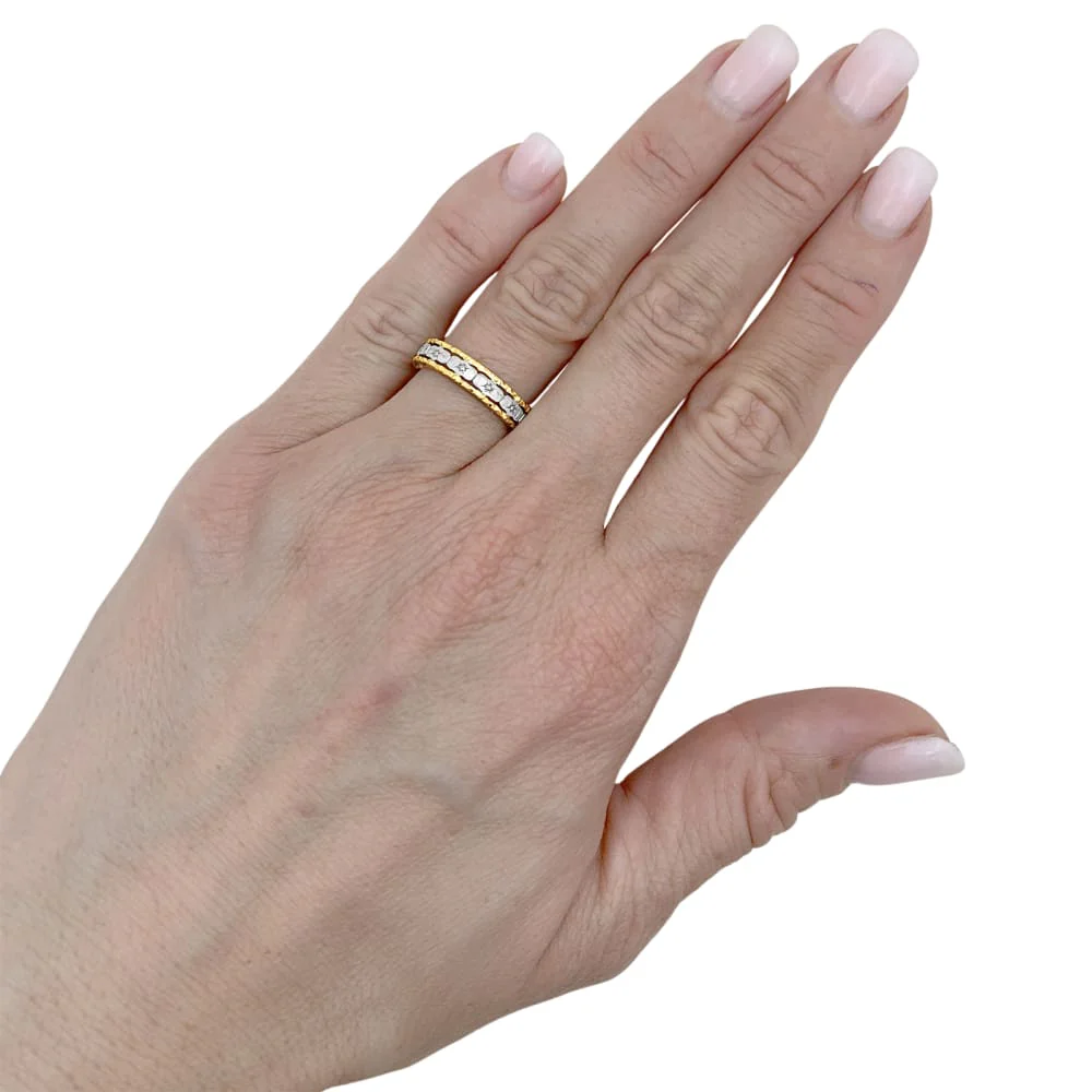 Buccellati ring, two golds.  - Image 6