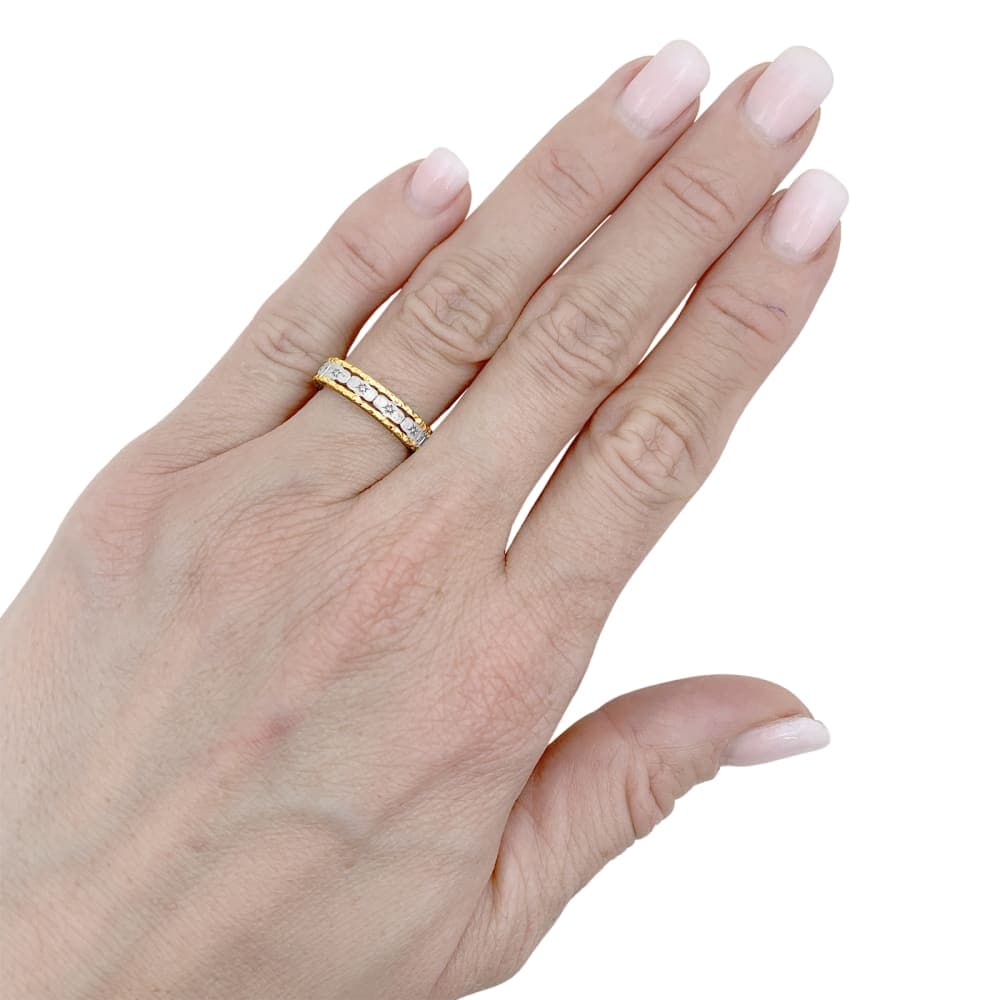 Buccellati ring, two golds.  - Image 7