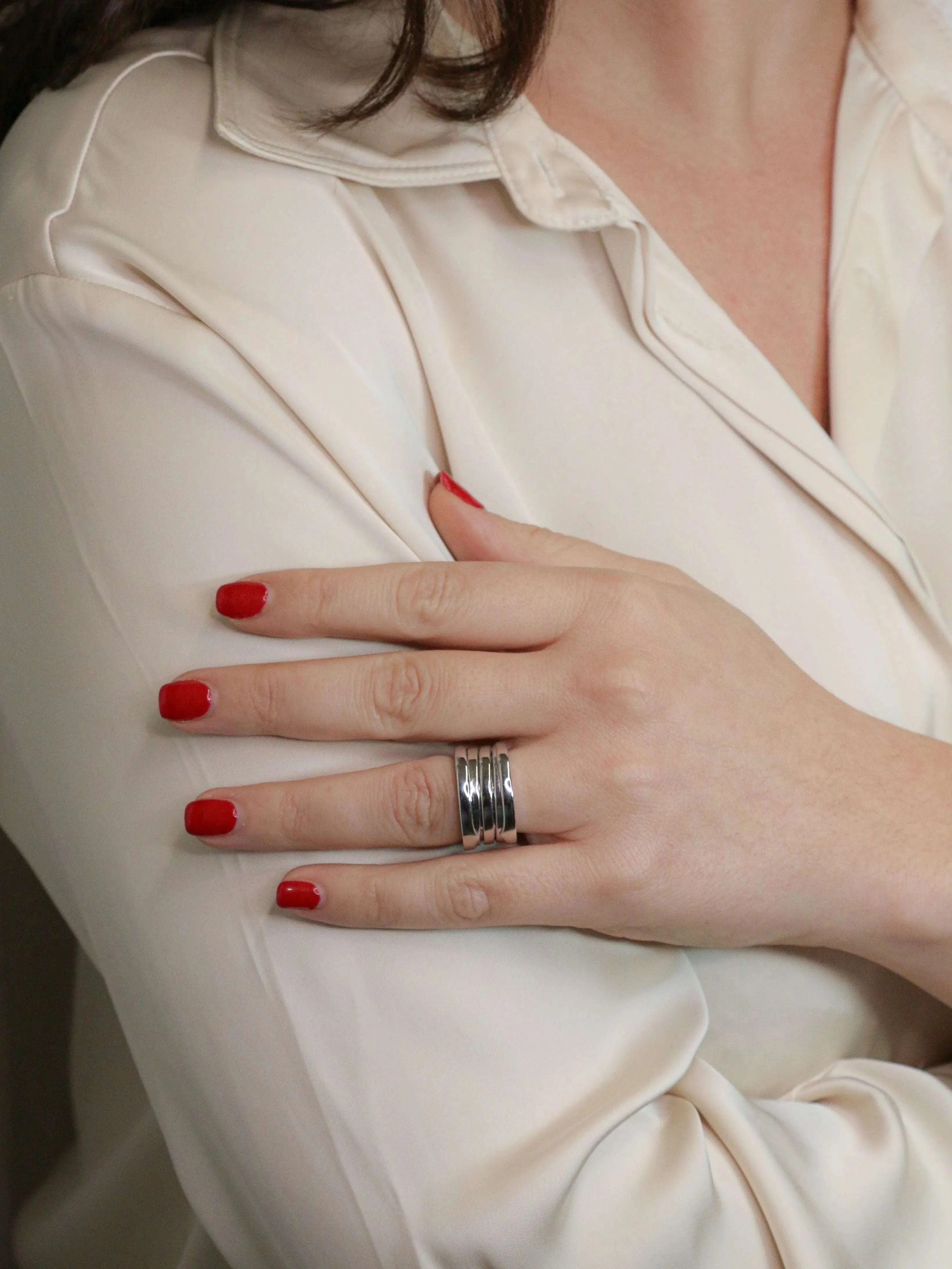 BVLGARI - B.zero1 Large ring in white gold - Image 9