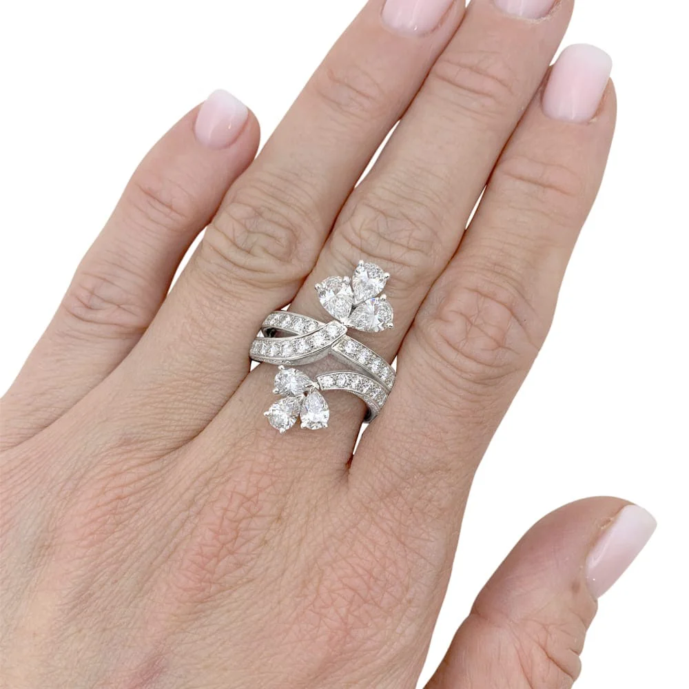 Ring Cartier, platinum, diamonds. - Image 8