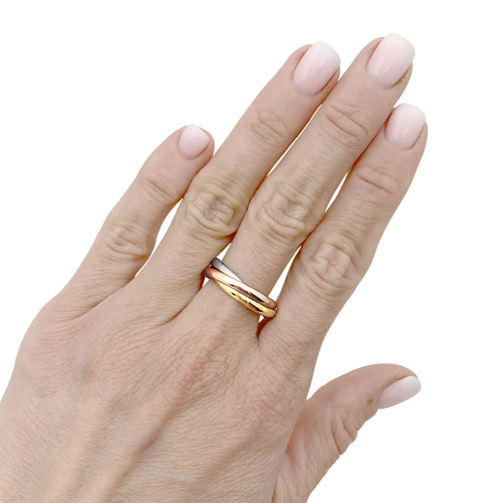 Ring Cartier, "Trinity", 3 golds, small model.  - Image 5