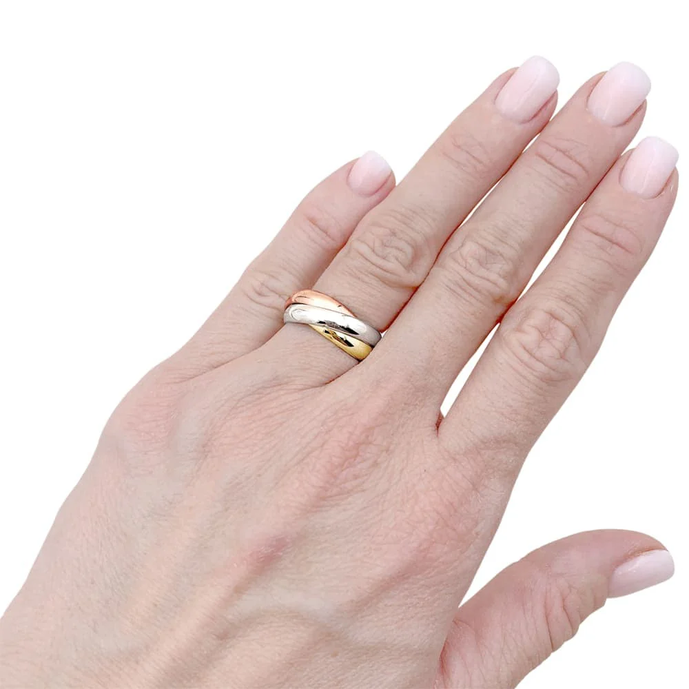 Ring Cartier, "Trinity Classic", three golds. - Image 6