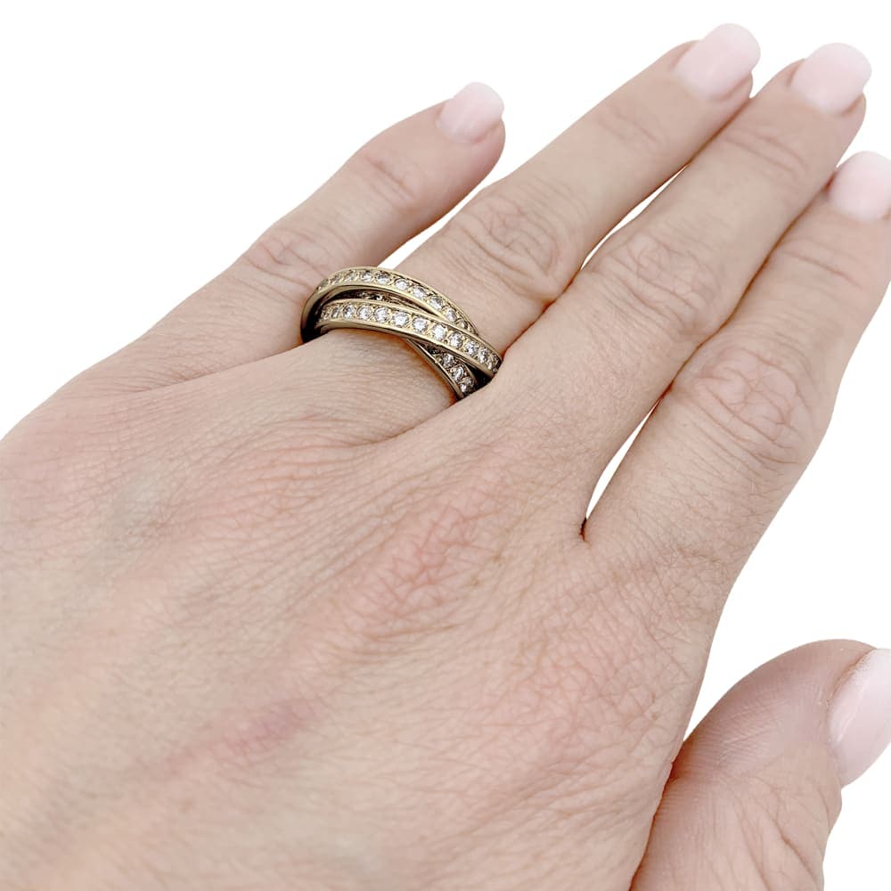 Ring Cartier, "Trinity", yellow gold and diamonds.  - Image 5