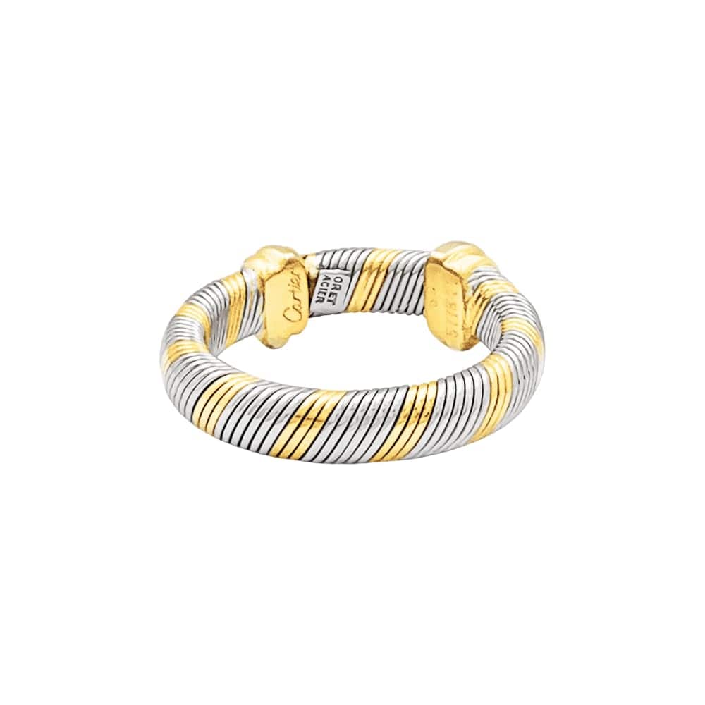 Ring Cartier, "Trinity", three-tone gold and steel.  - Image 4