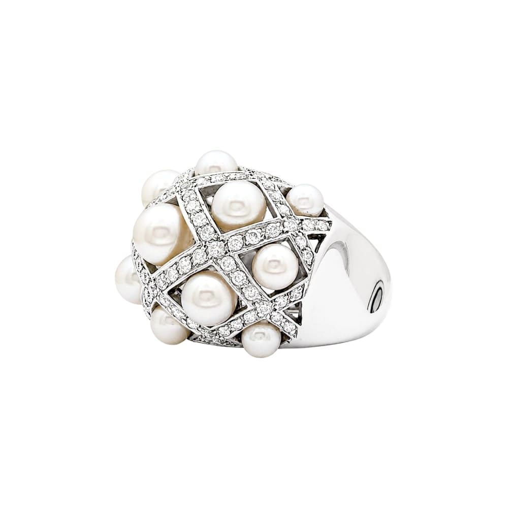 Ring CHANEL, "Baroque", white gold, diamonds.  - Image 2