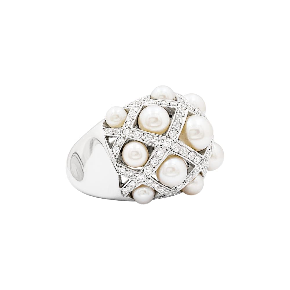 Ring CHANEL, "Baroque", white gold, diamonds.  - Image 3