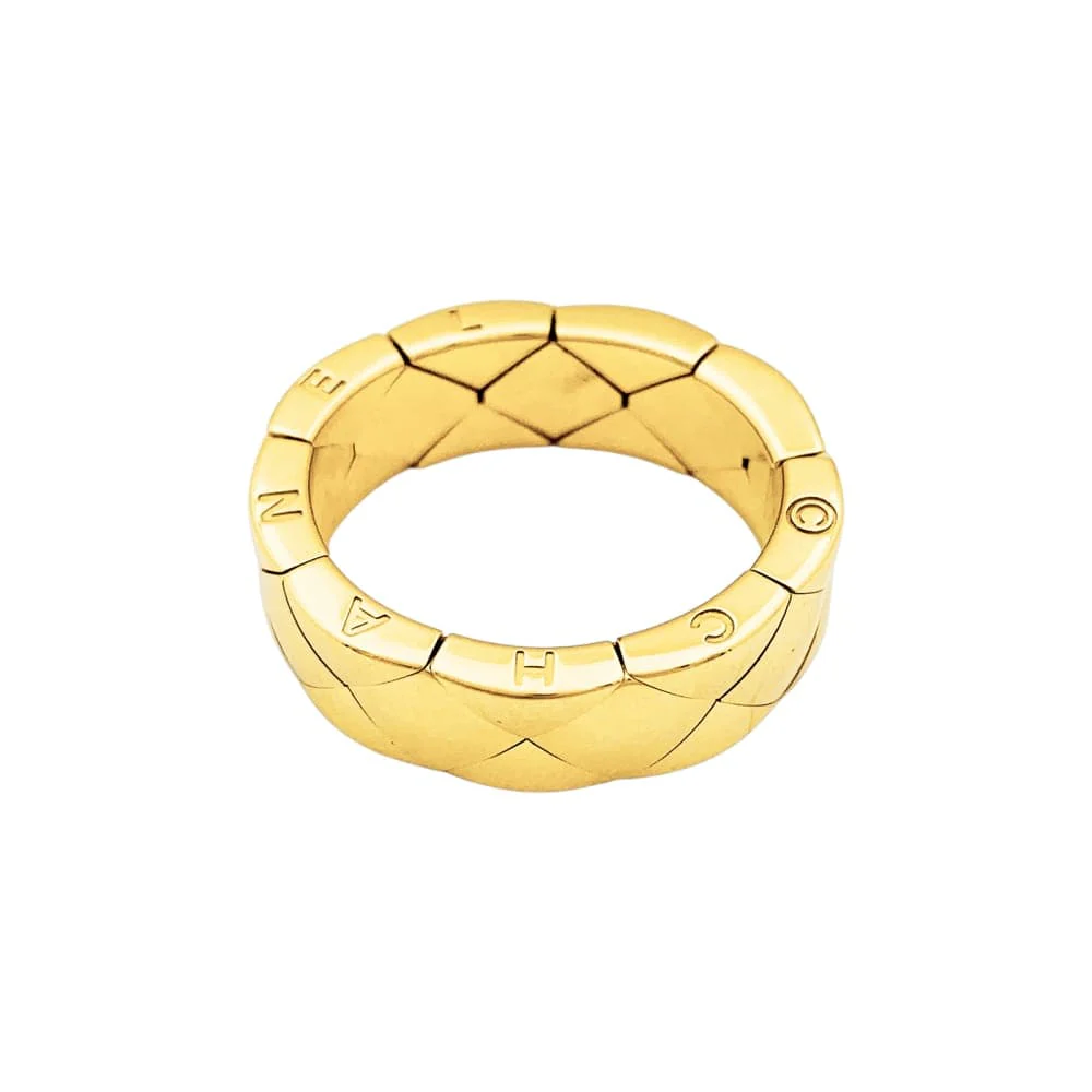 Ring Chanel, "Matelassé", yellow gold.  - Image 3