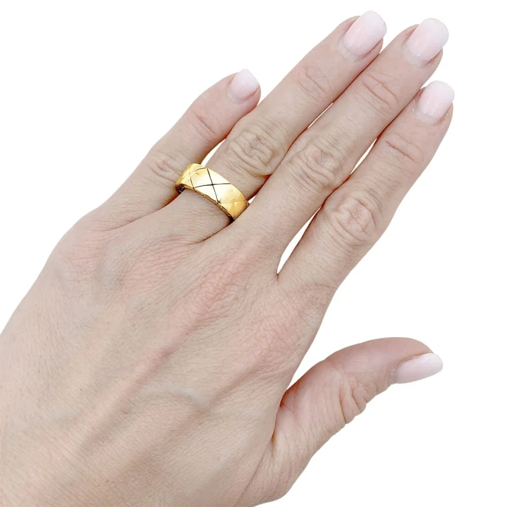 Ring Chanel, "Matelassé", yellow gold.  - Image 6