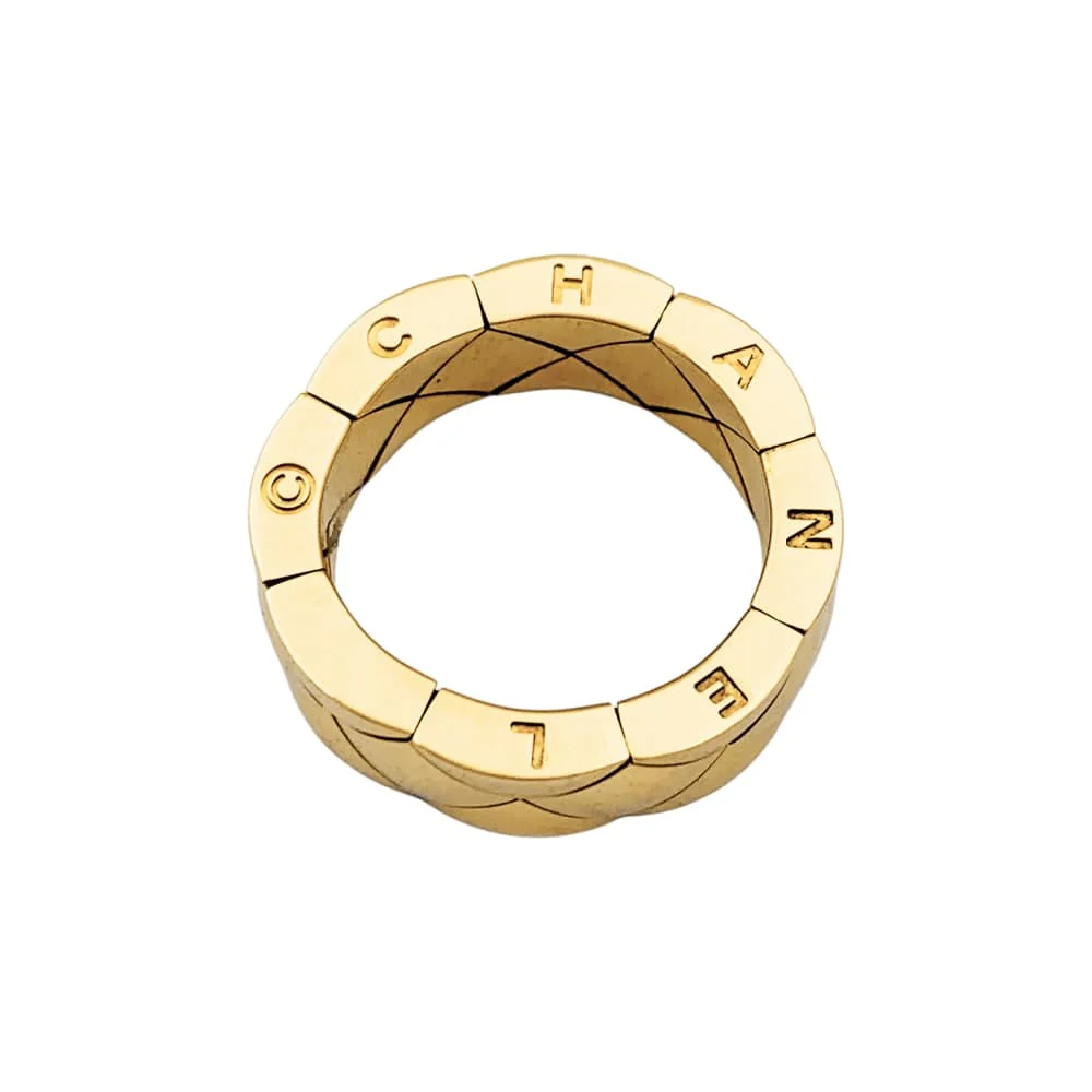 Ring Chanel, "Matelassé", yellow gold.  - Image 2