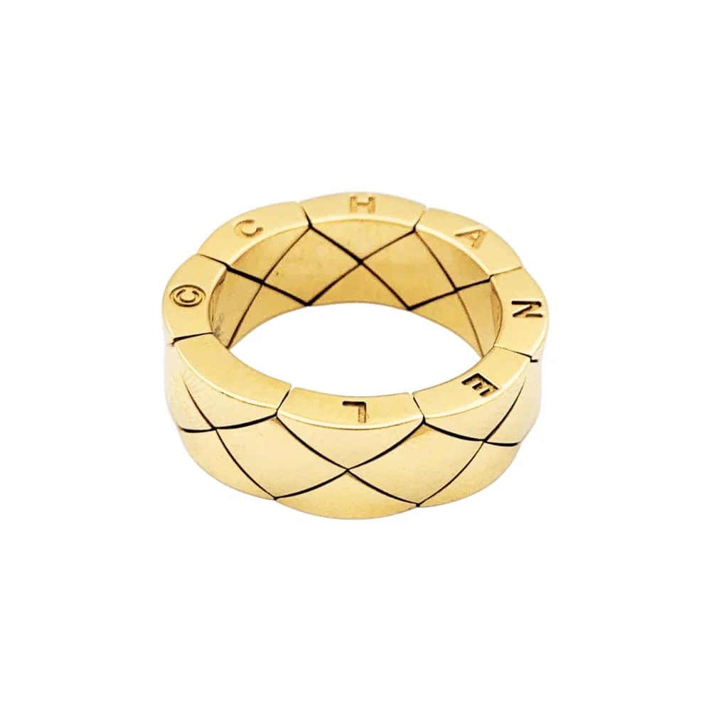 Ring Chanel, "Matelassé", yellow gold.  - Image 3