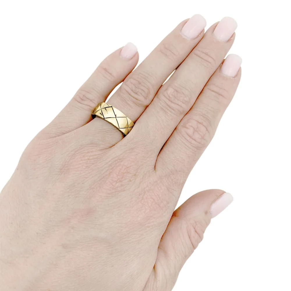 Ring Chanel, "Matelassé", yellow gold.  - Image 5