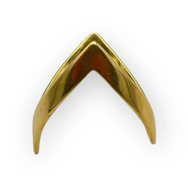 Open chevron ring in 18k yellow gold 