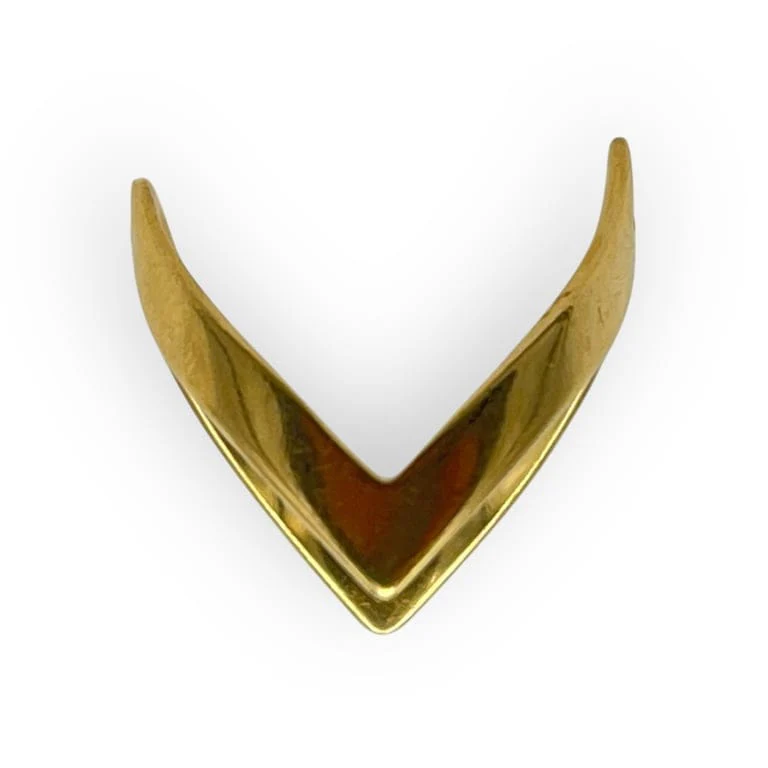 Open chevron ring in 18k yellow gold  - Image 3