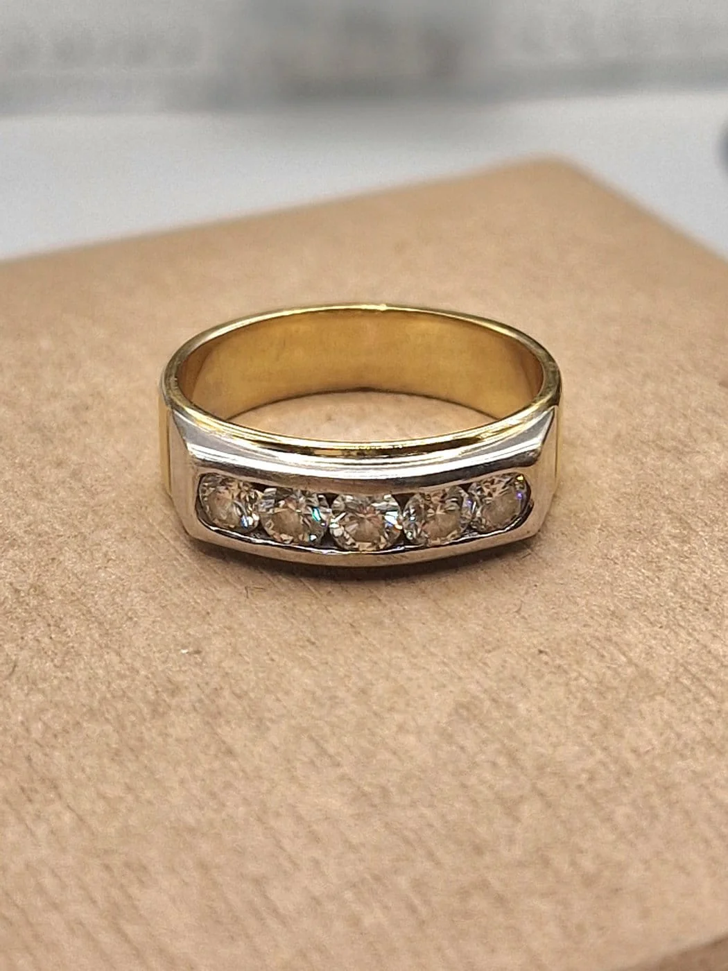Five-diamond ring in 18 ct gold  - Image 6