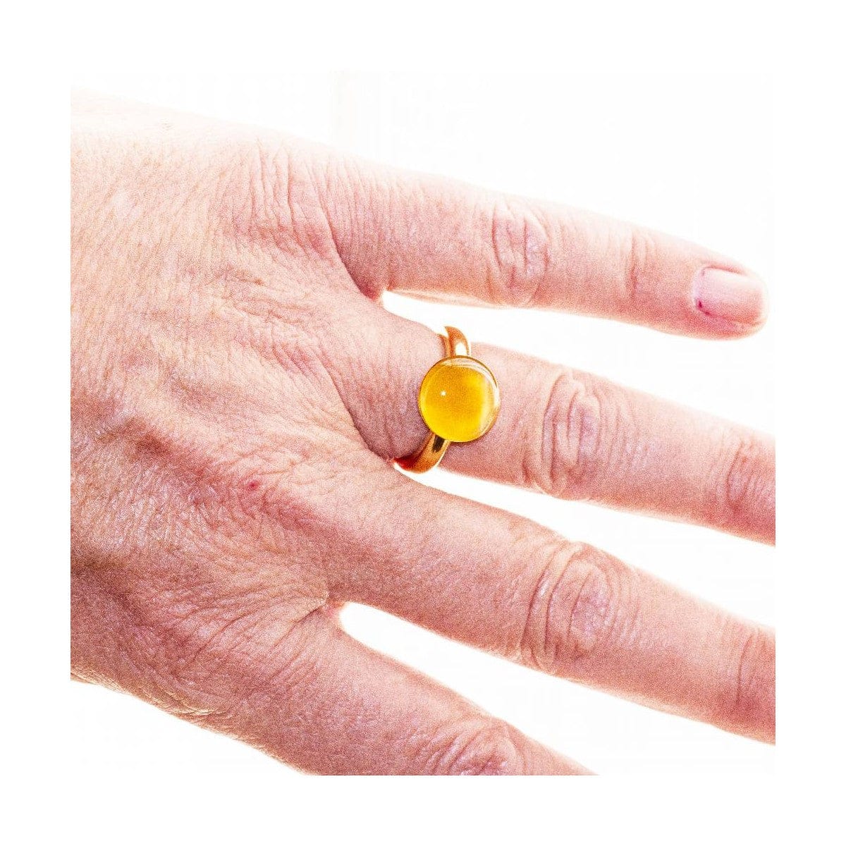 Ring - Citrine in 18 ct yellow gold  - Image 2