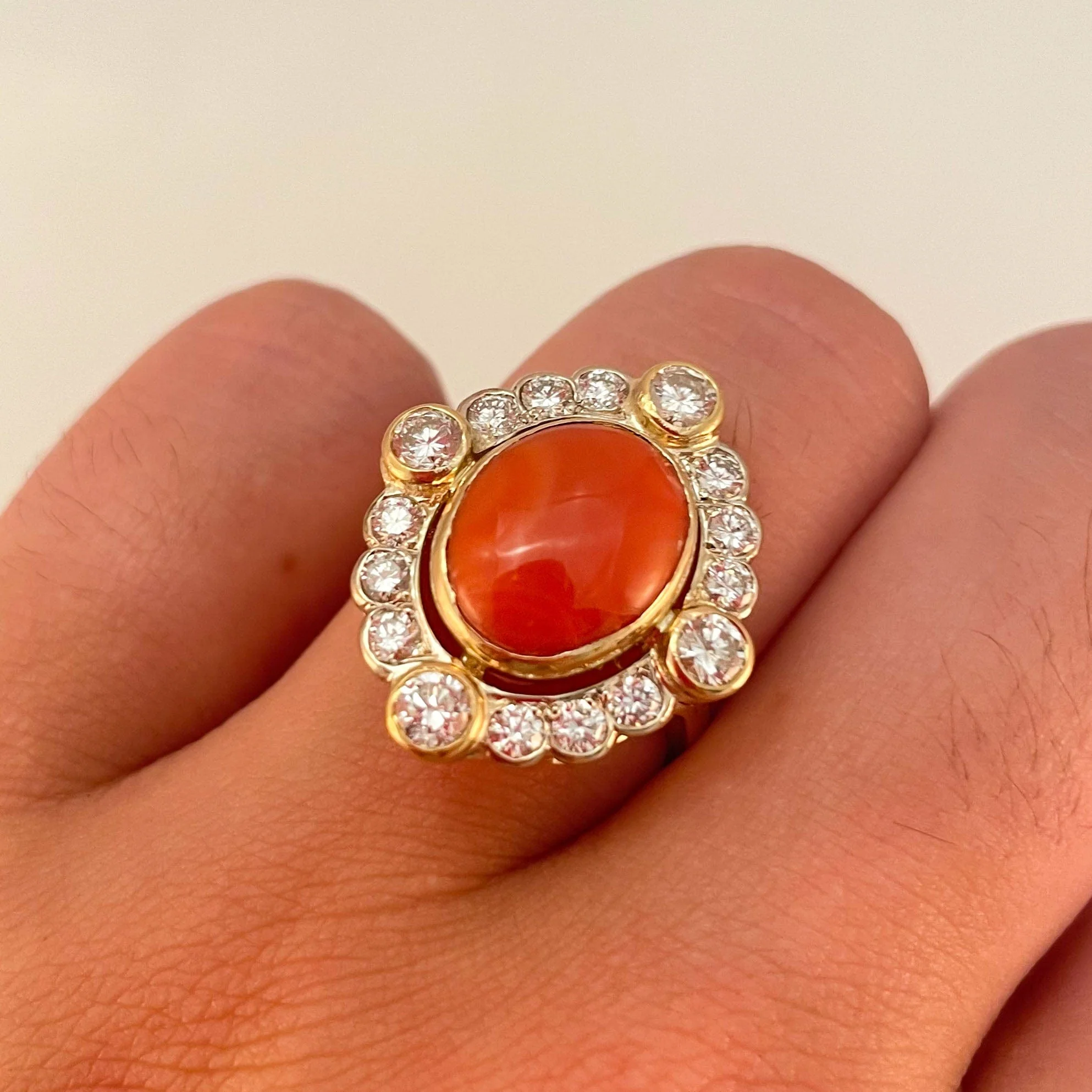 Coral Diamond Ring - Image 3