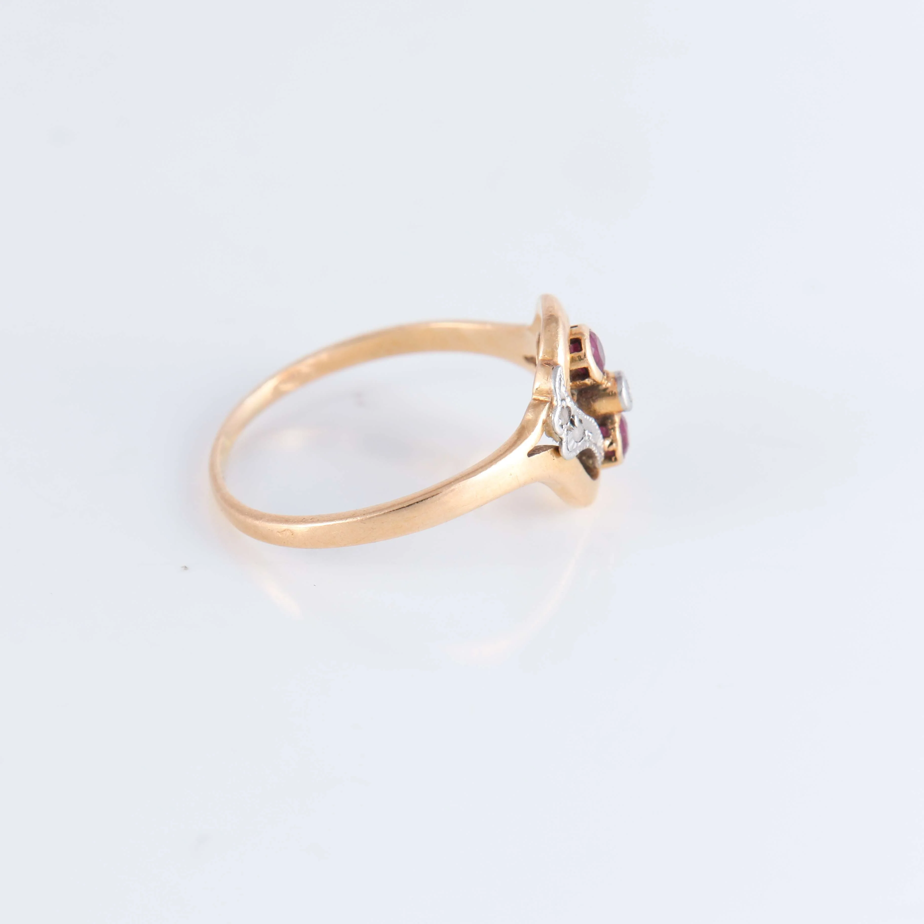 Two Ruby Diamond Ring - Image 7