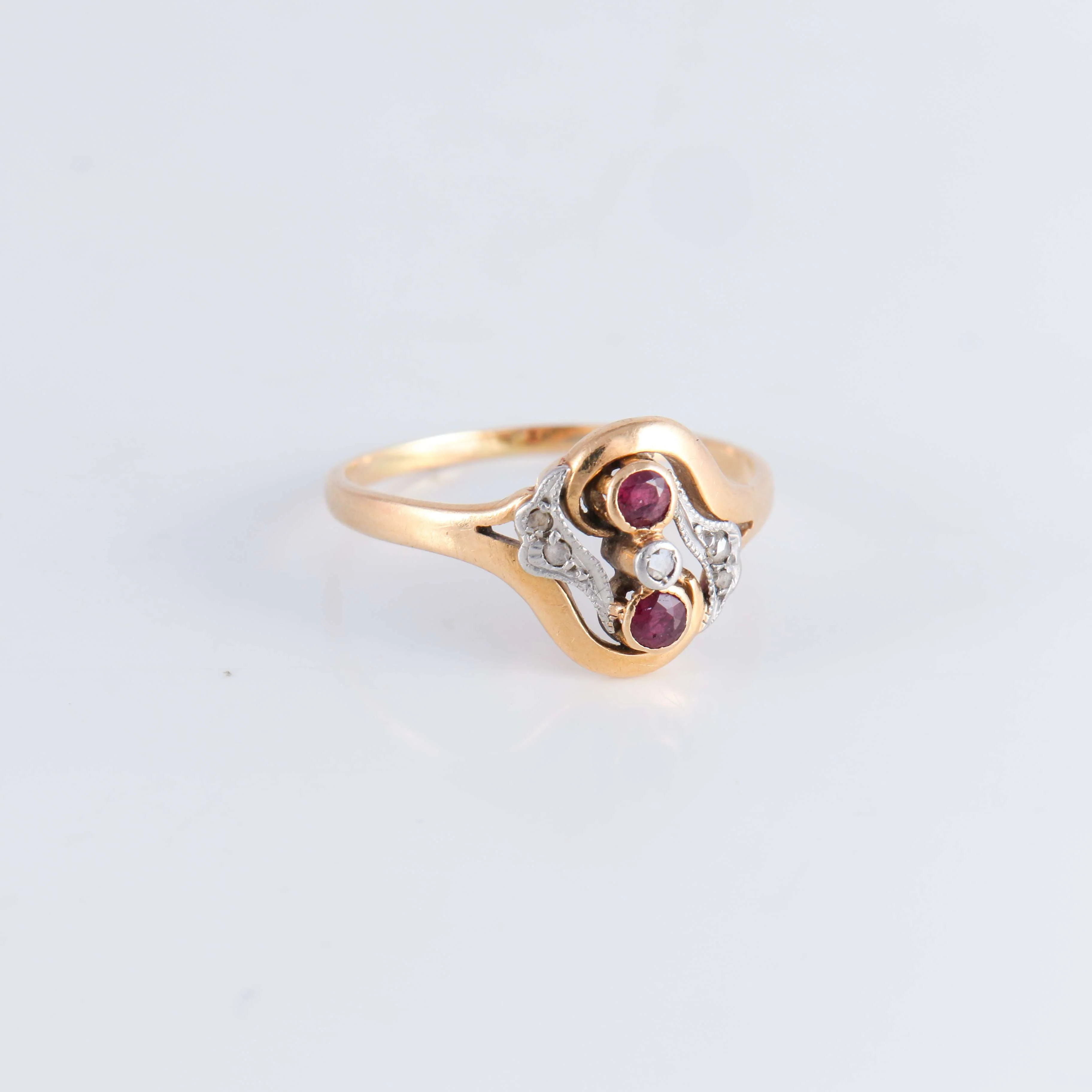 Two Ruby Diamond Ring - Image 8