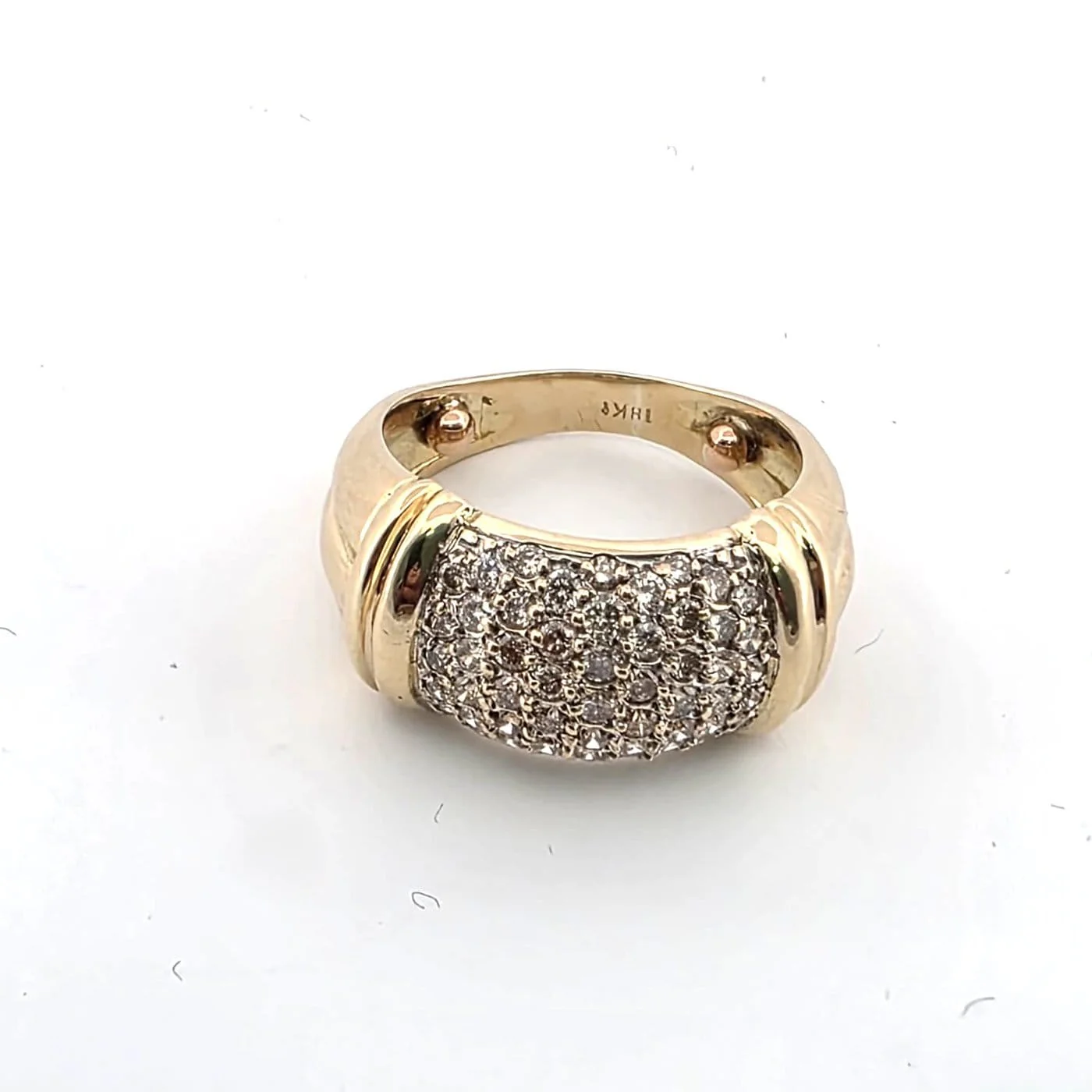 Ring - Diamonds in 18 ct yellow gold 