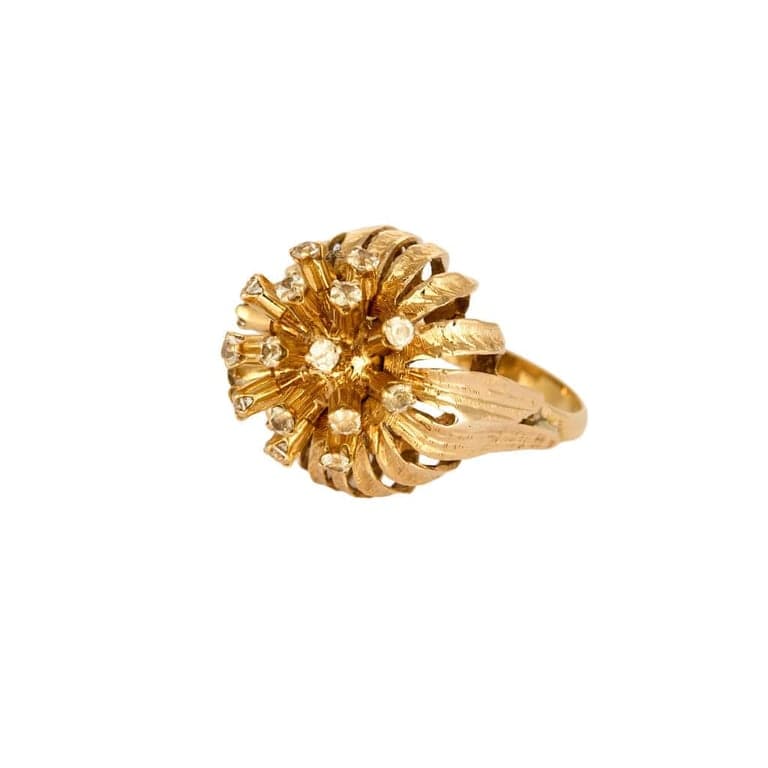 750 rose gold dome ring 