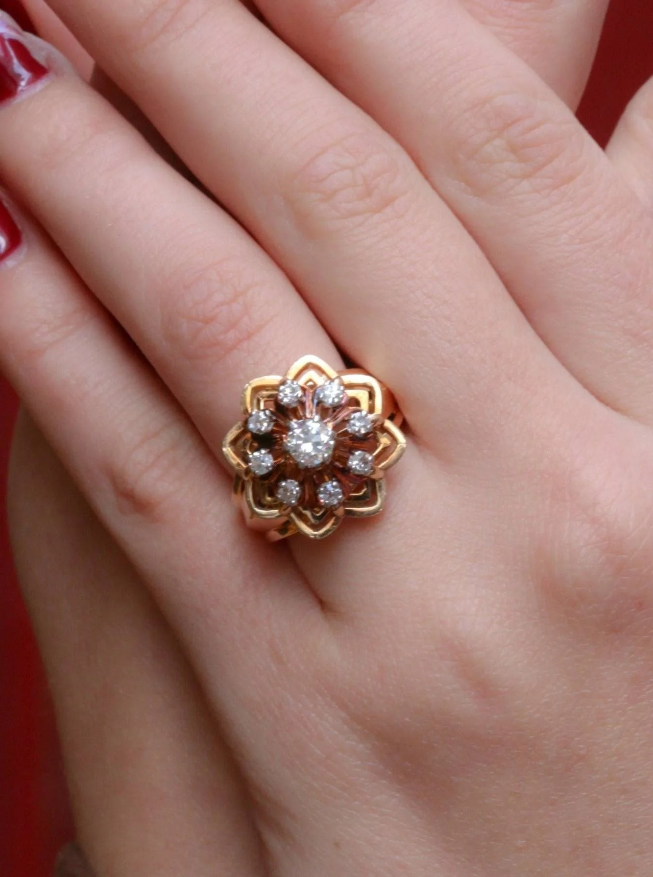 Vintage dome diamond ring - Image 2