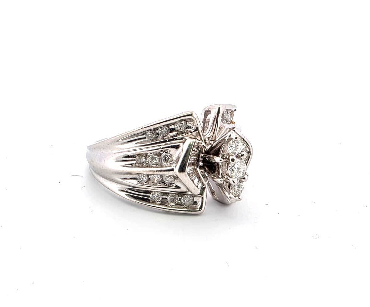 White gold ring with diamonds  - Image 2