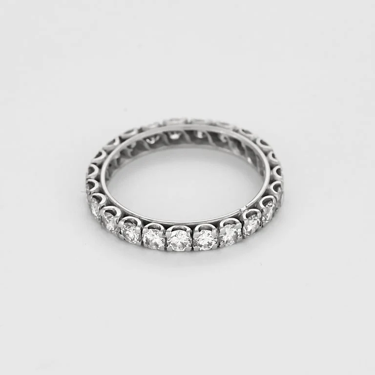 Ring in platinum and diamonds  - Image 6