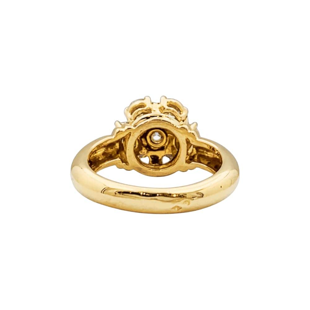 "Flower" ring, yellow gold and diamonds.  - Image 2
