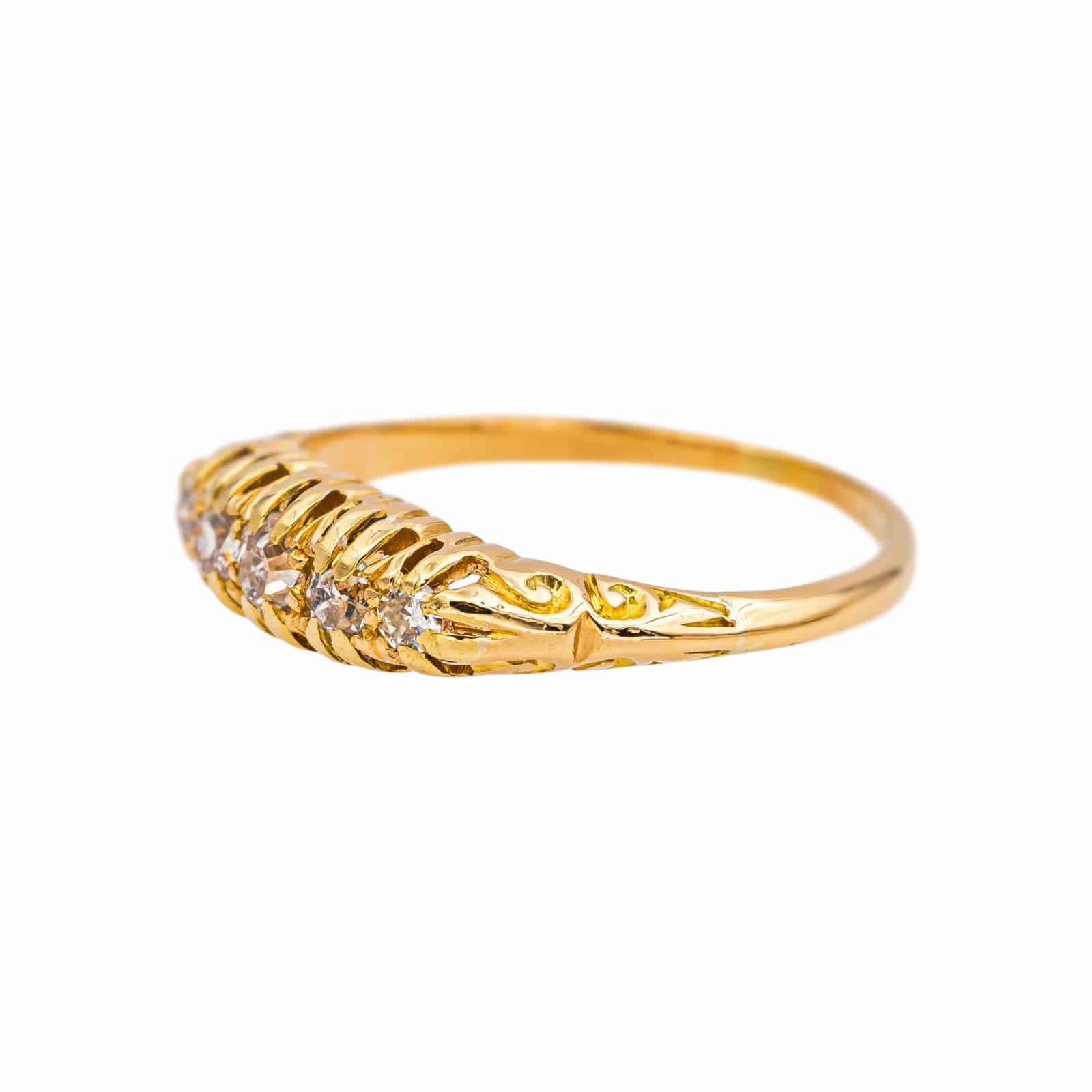 Half-Eternity Ring Yellow Gold Diamond  - Image 4
