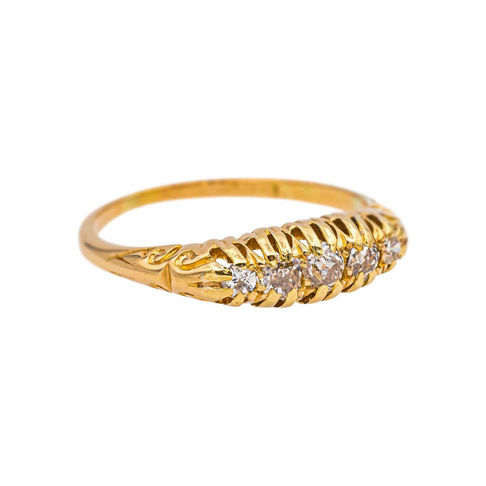 Half-Eternity Ring Yellow Gold Diamond  - Image 6