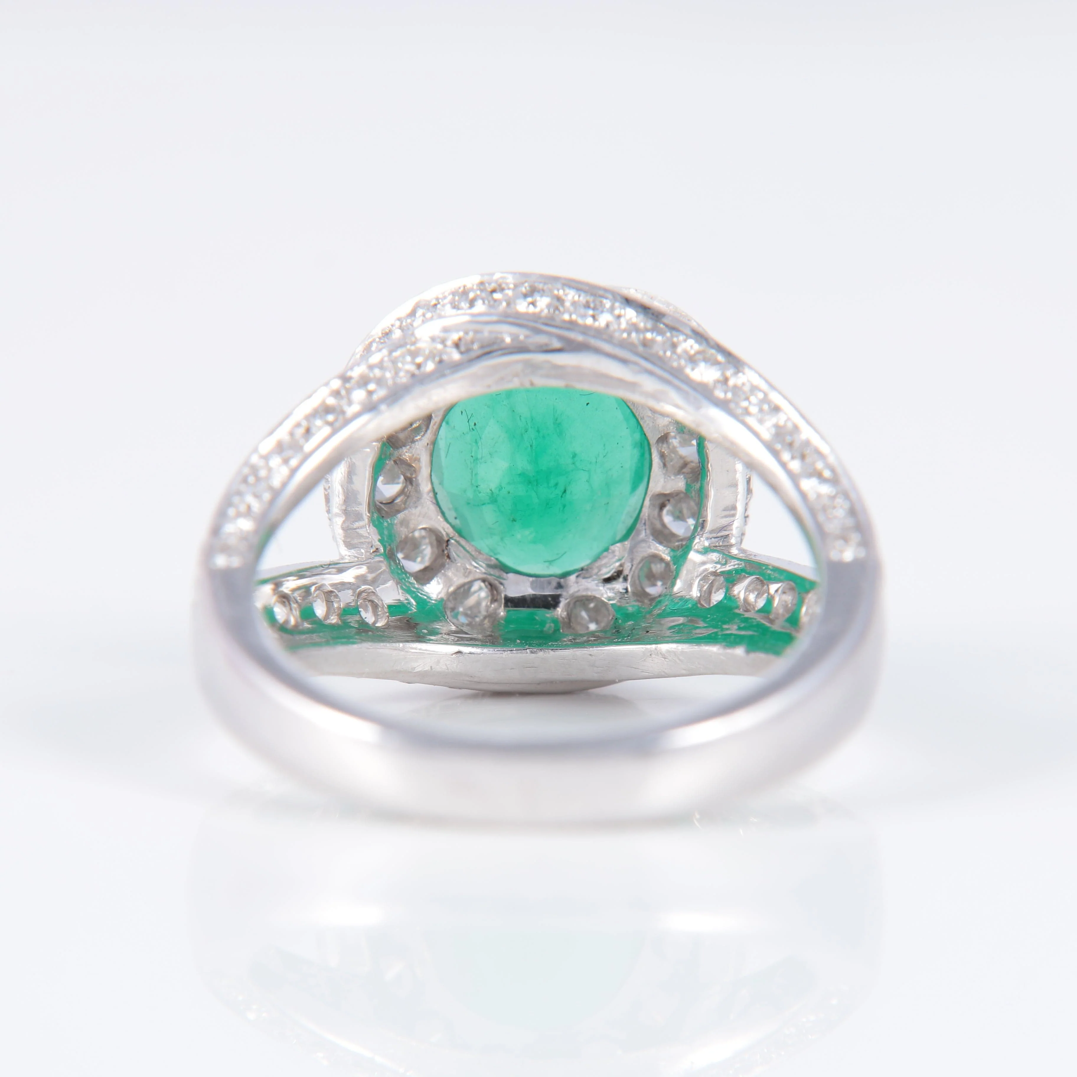 Emerald Diamond Bangle Ring - Image 6