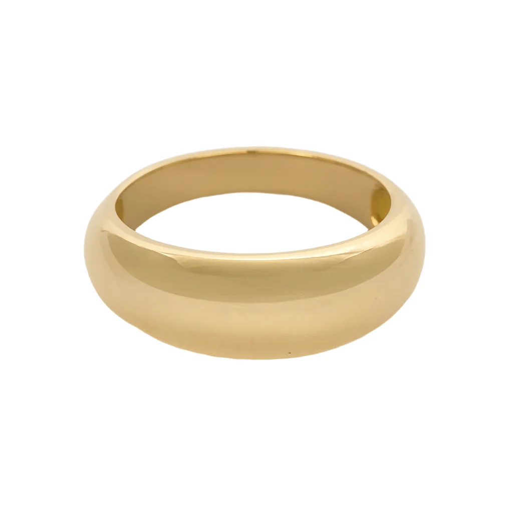 Yellow gold bangle ring