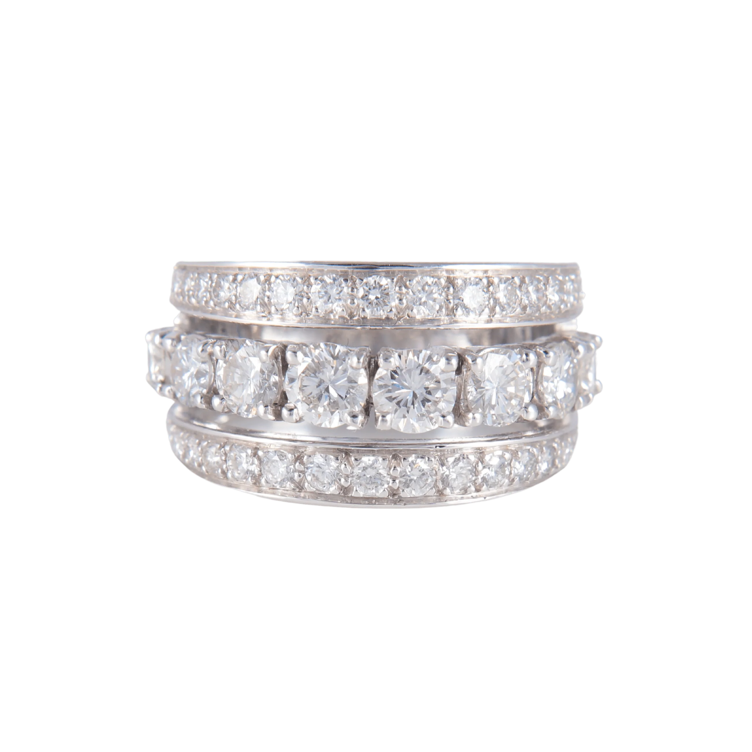 Diamond Lines Bangle Ring