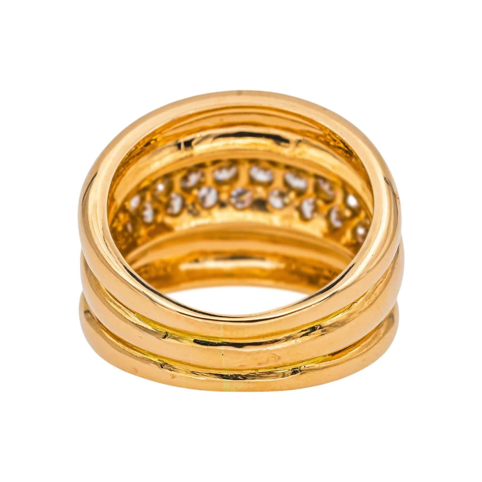Yellow gold band ring Diamond  - Image 6