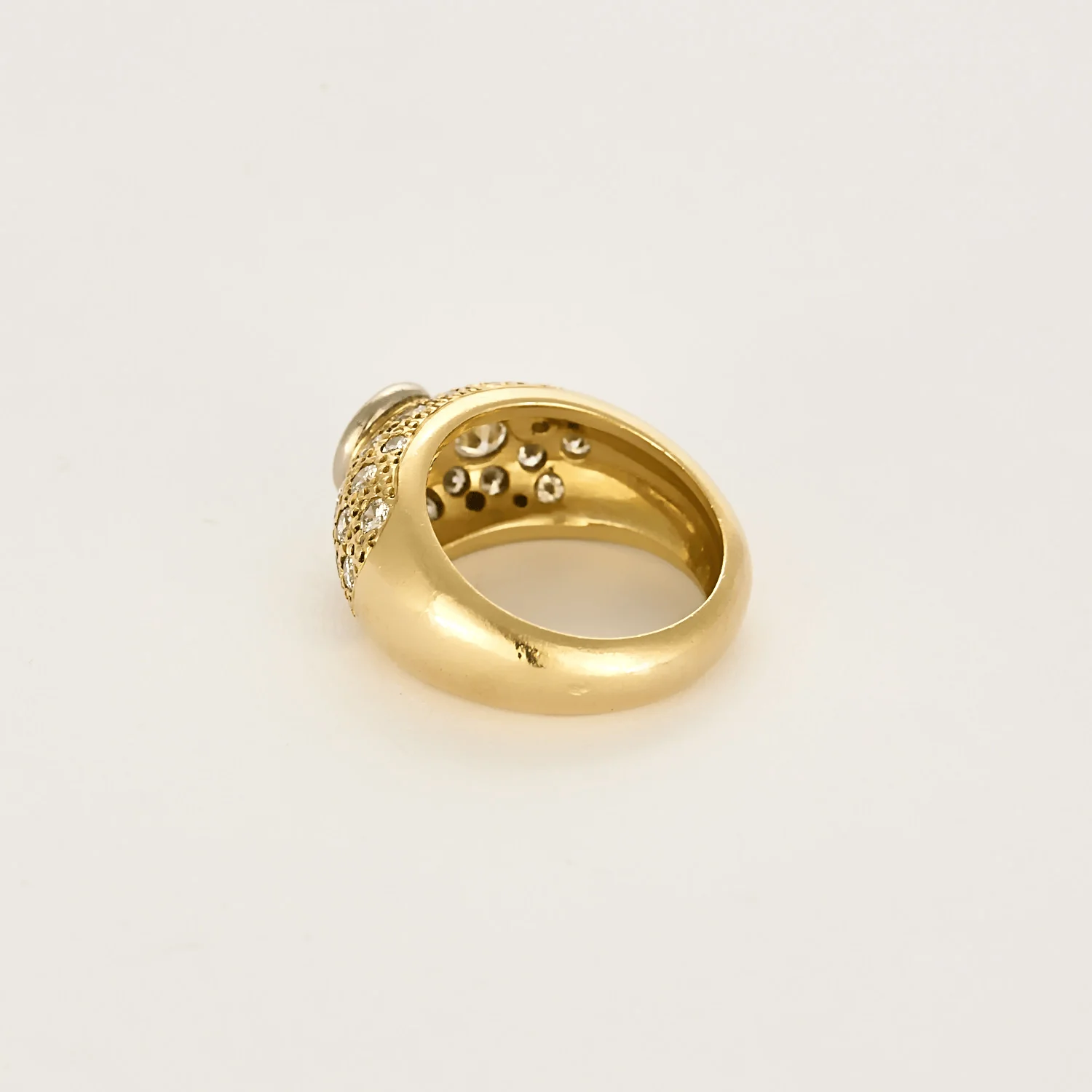 Yellow and white gold bangle ring, diamonds.  - Image 5