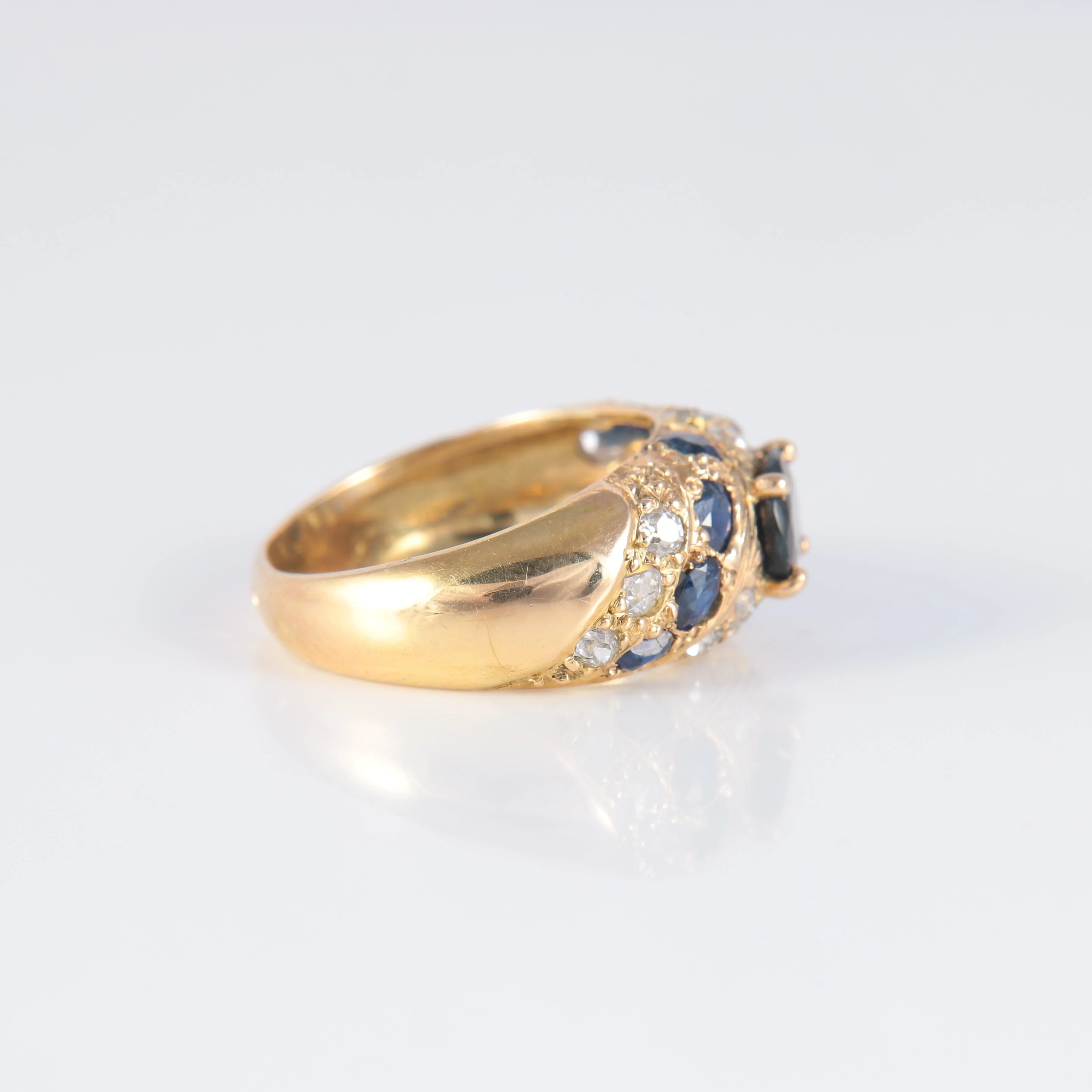 Sapphire Diamond Bangle Ring - Image 5