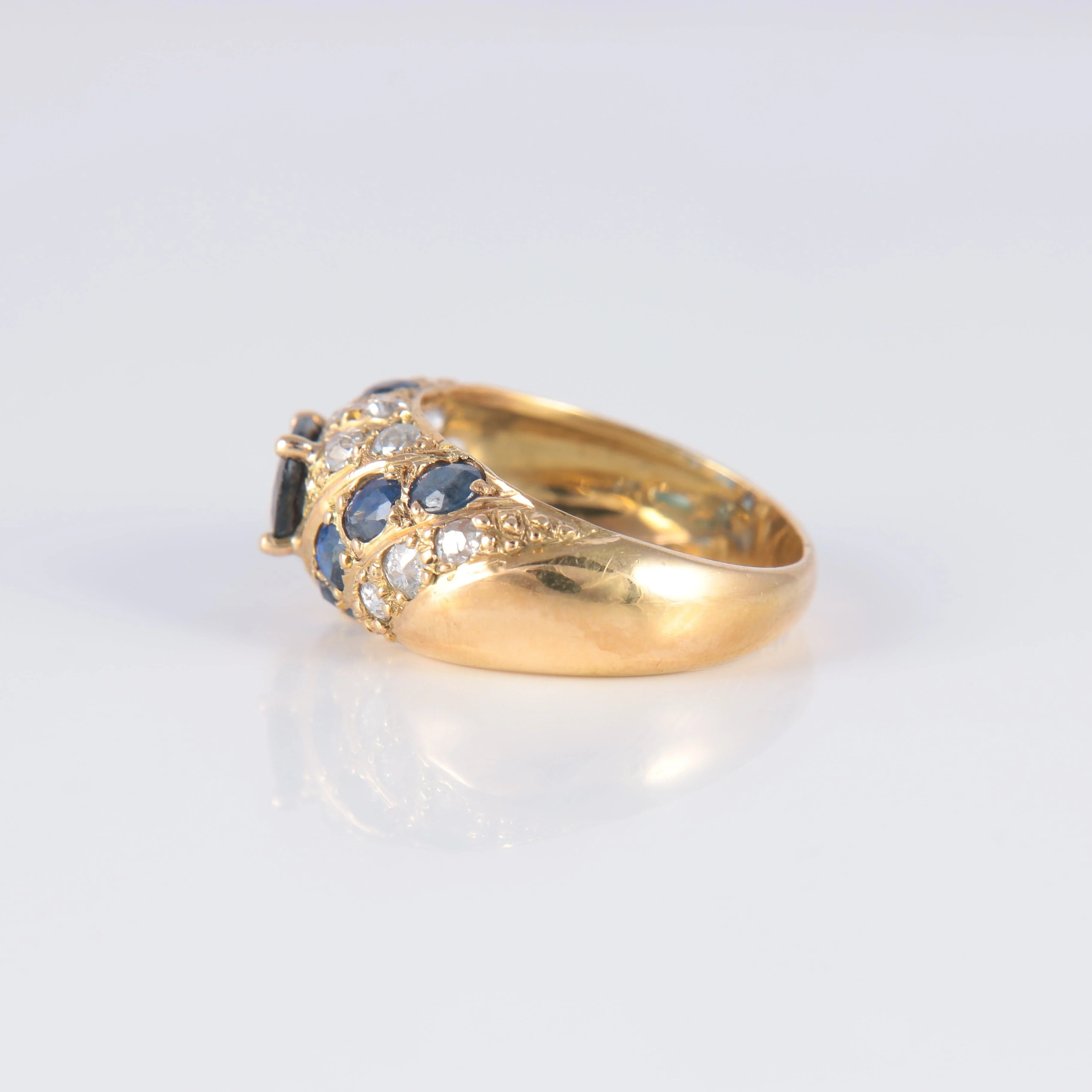 Sapphire Diamond Bangle Ring - Image 7