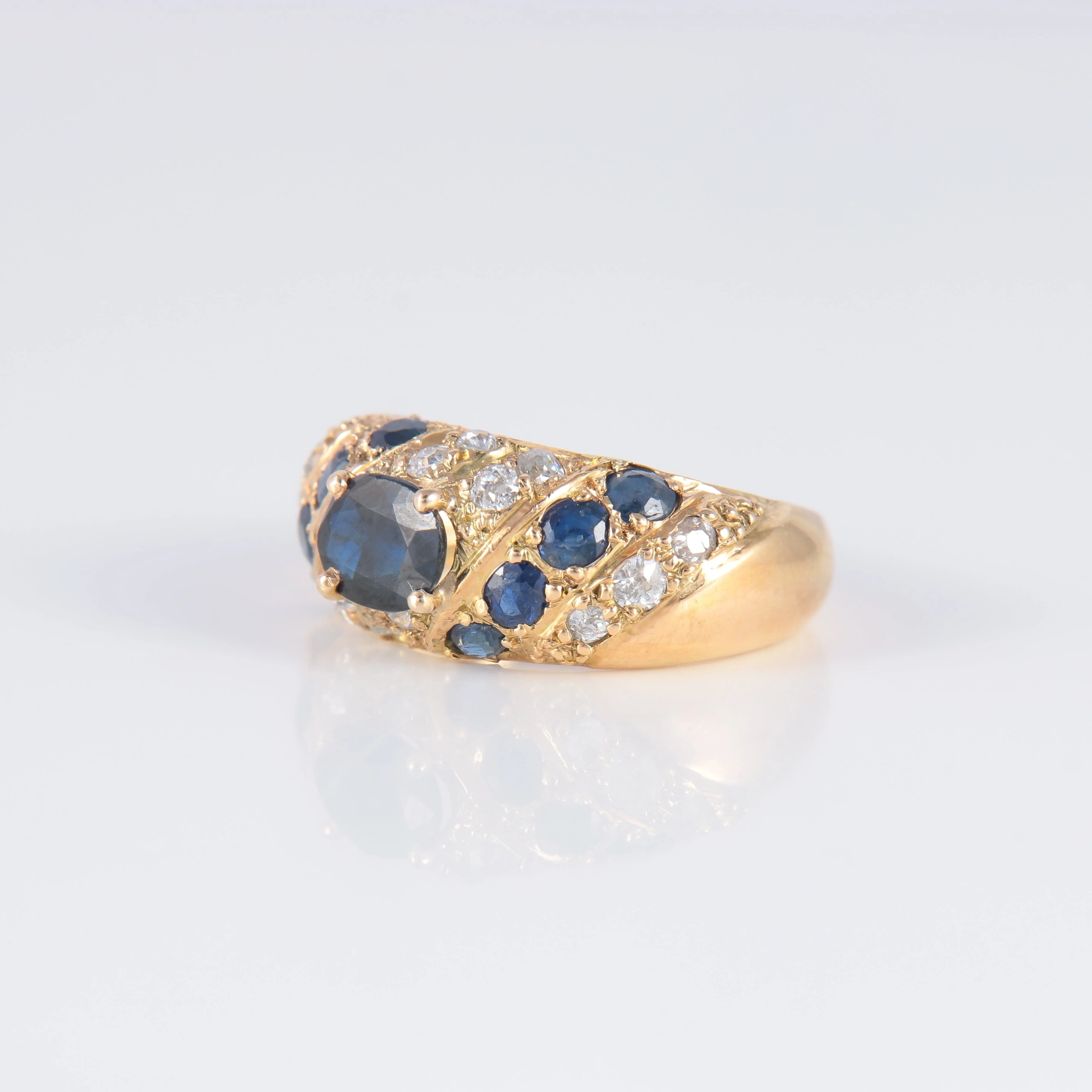 Sapphire Diamond Bangle Ring - Image 8