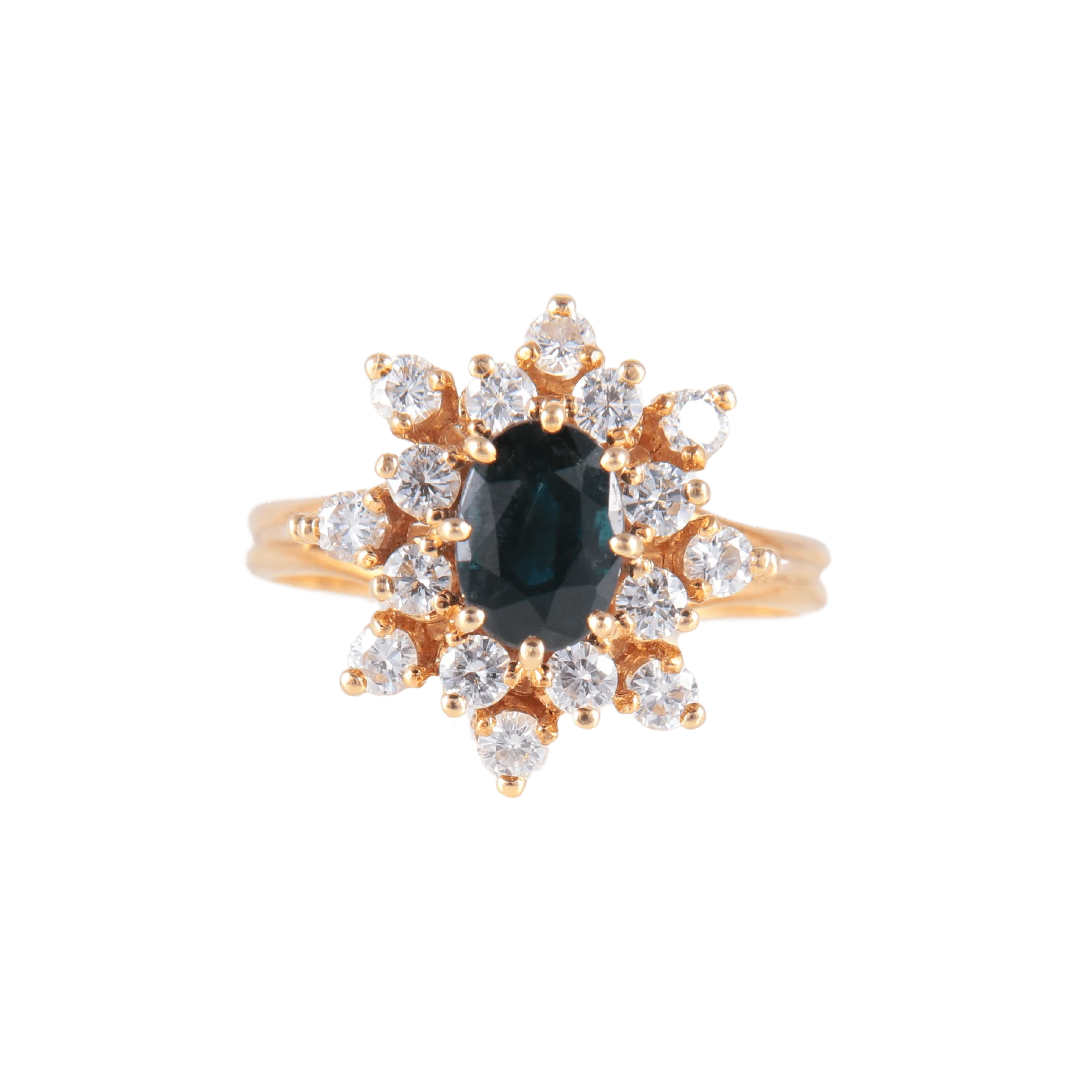 Ring Daisy Sapphire Diamonds