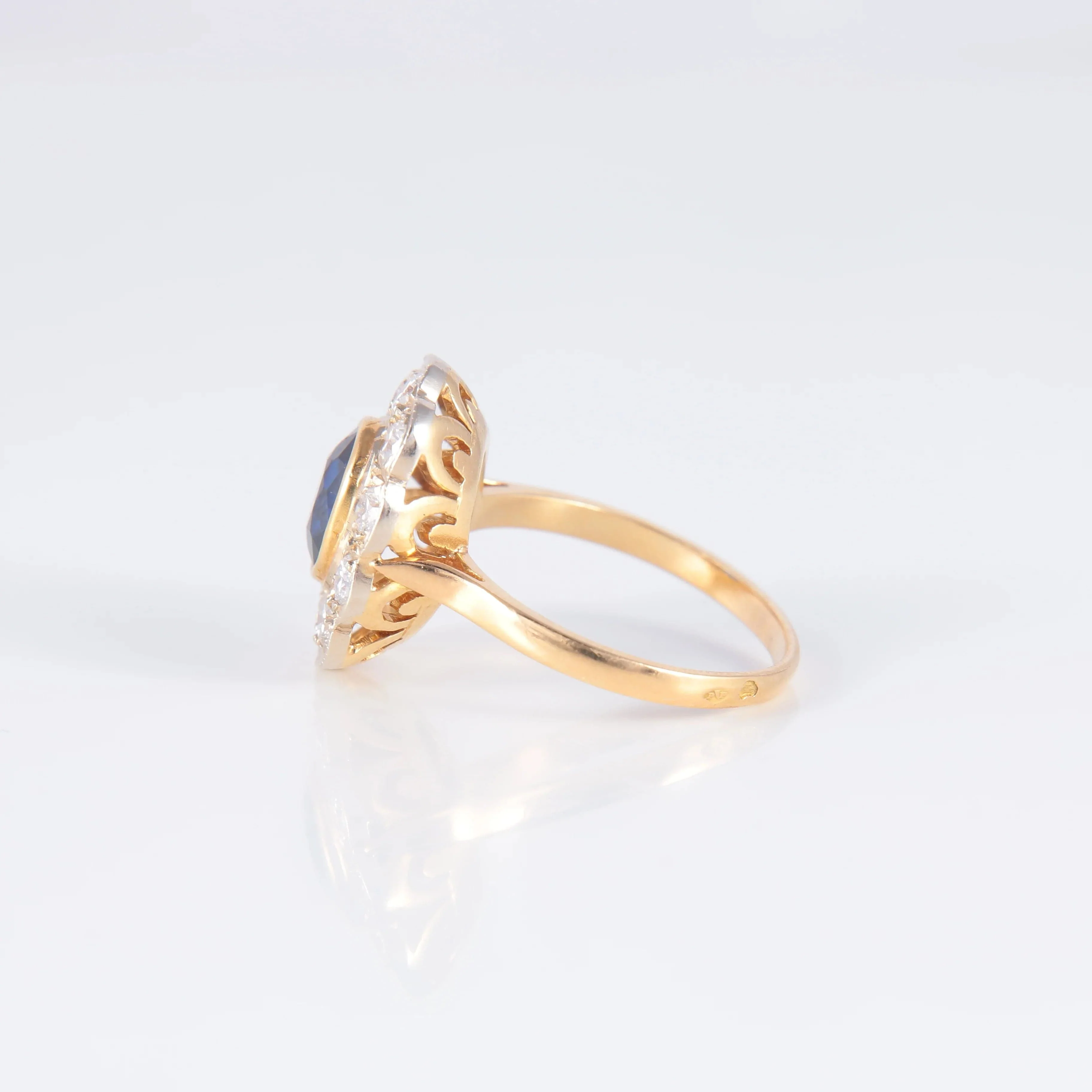 Ring Daisy Sapphire Diamonds - Image 5