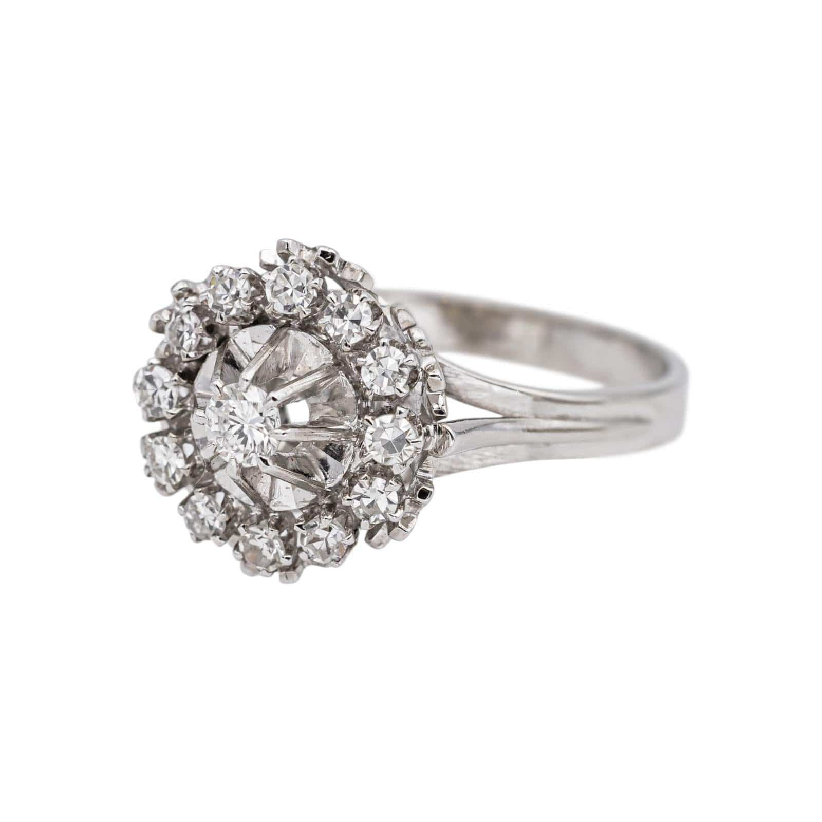 White gold ring, platinum Diamond  - Image 3