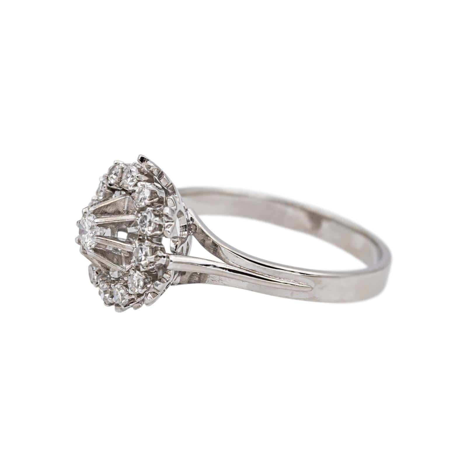 White gold ring, platinum Diamond  - Image 4