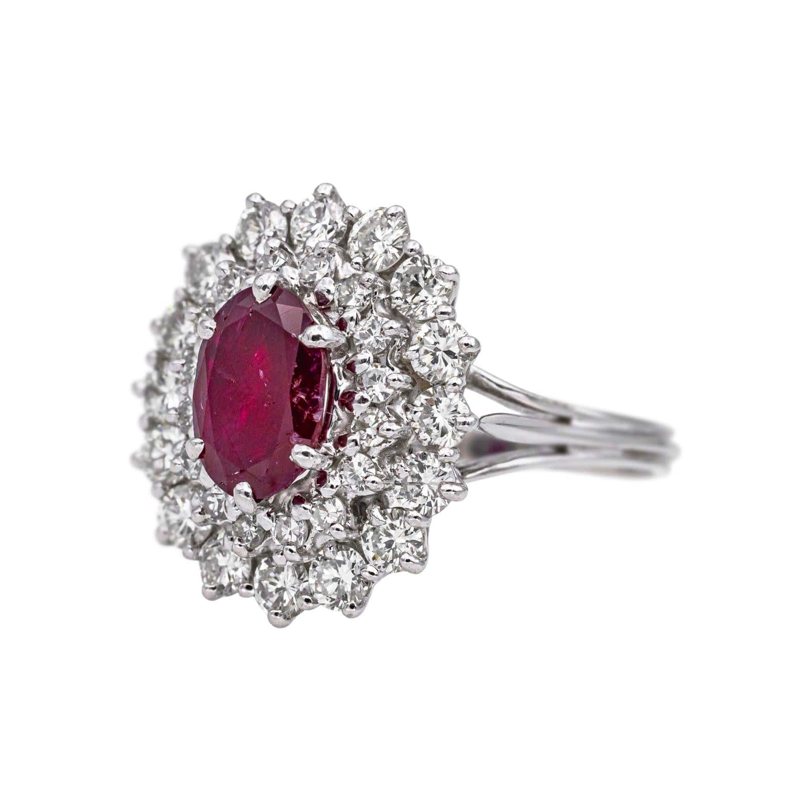 White gold ring Ruby, Diamond  - Image 3