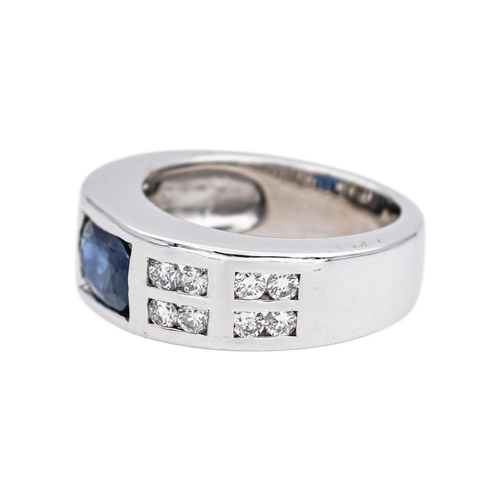 White gold ring Sapphire, Diamond  - Image 4