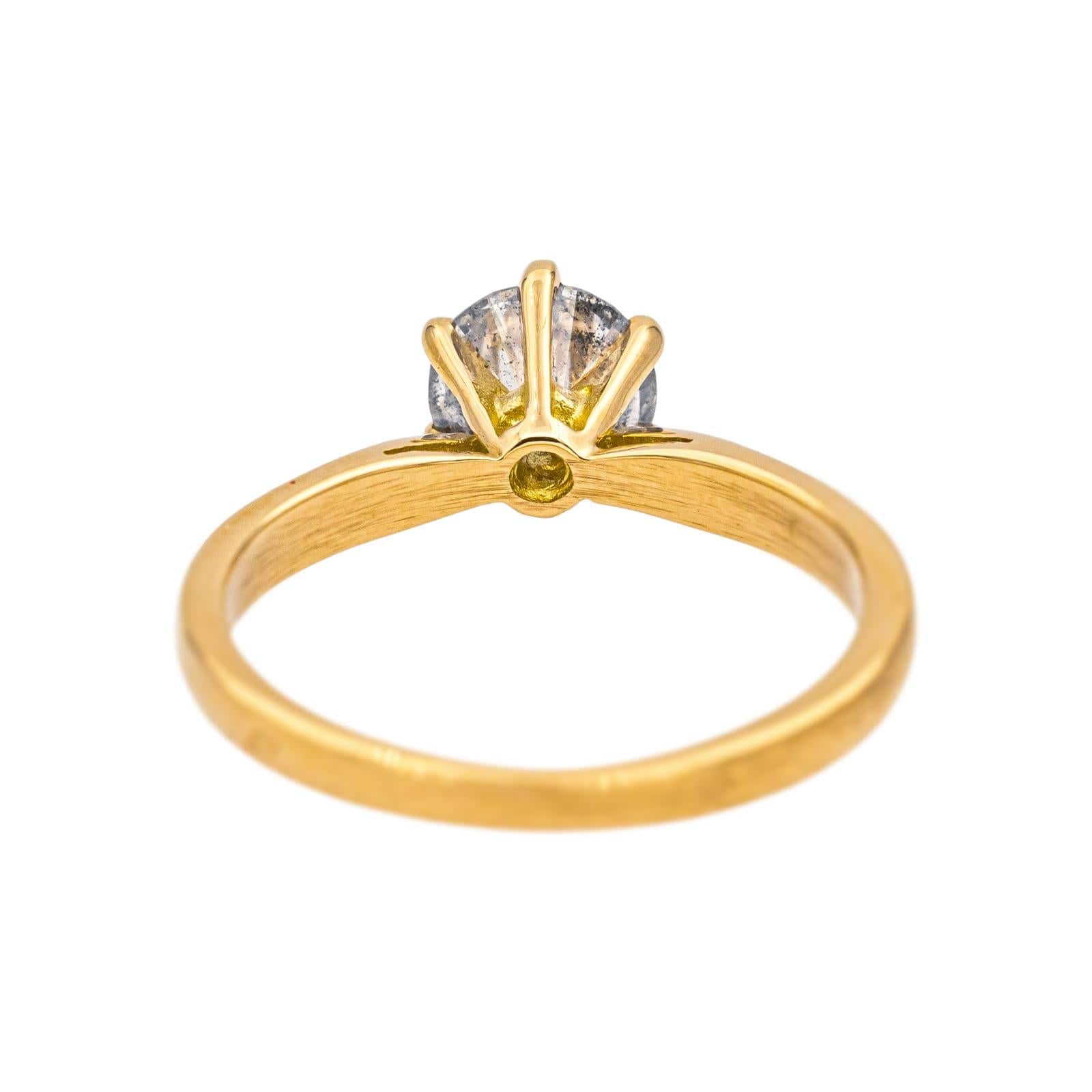 Yellow gold diamond ring - Image 5